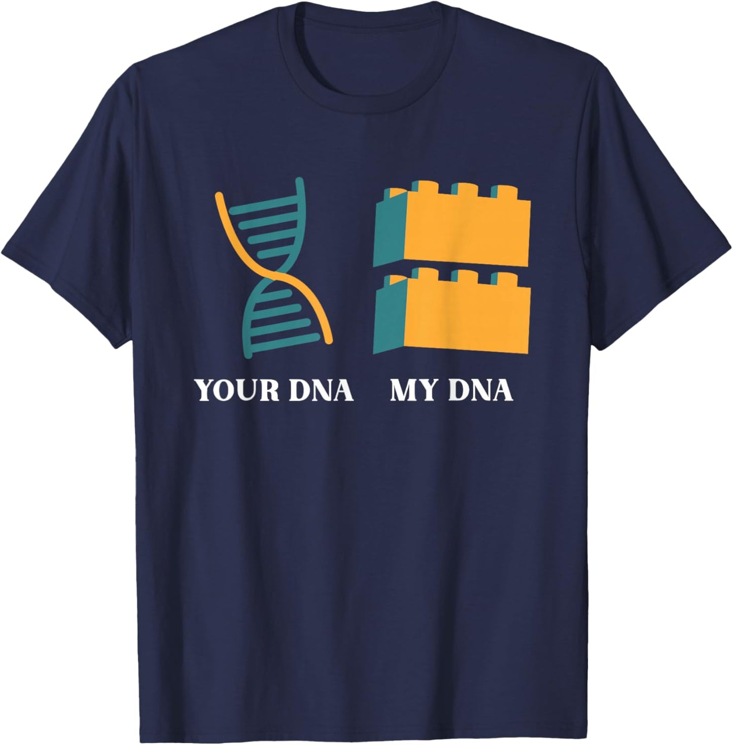 Big Building Blocks DNA Master Builder Children Kids Toy T-Shirt - T-Shirt | Navy