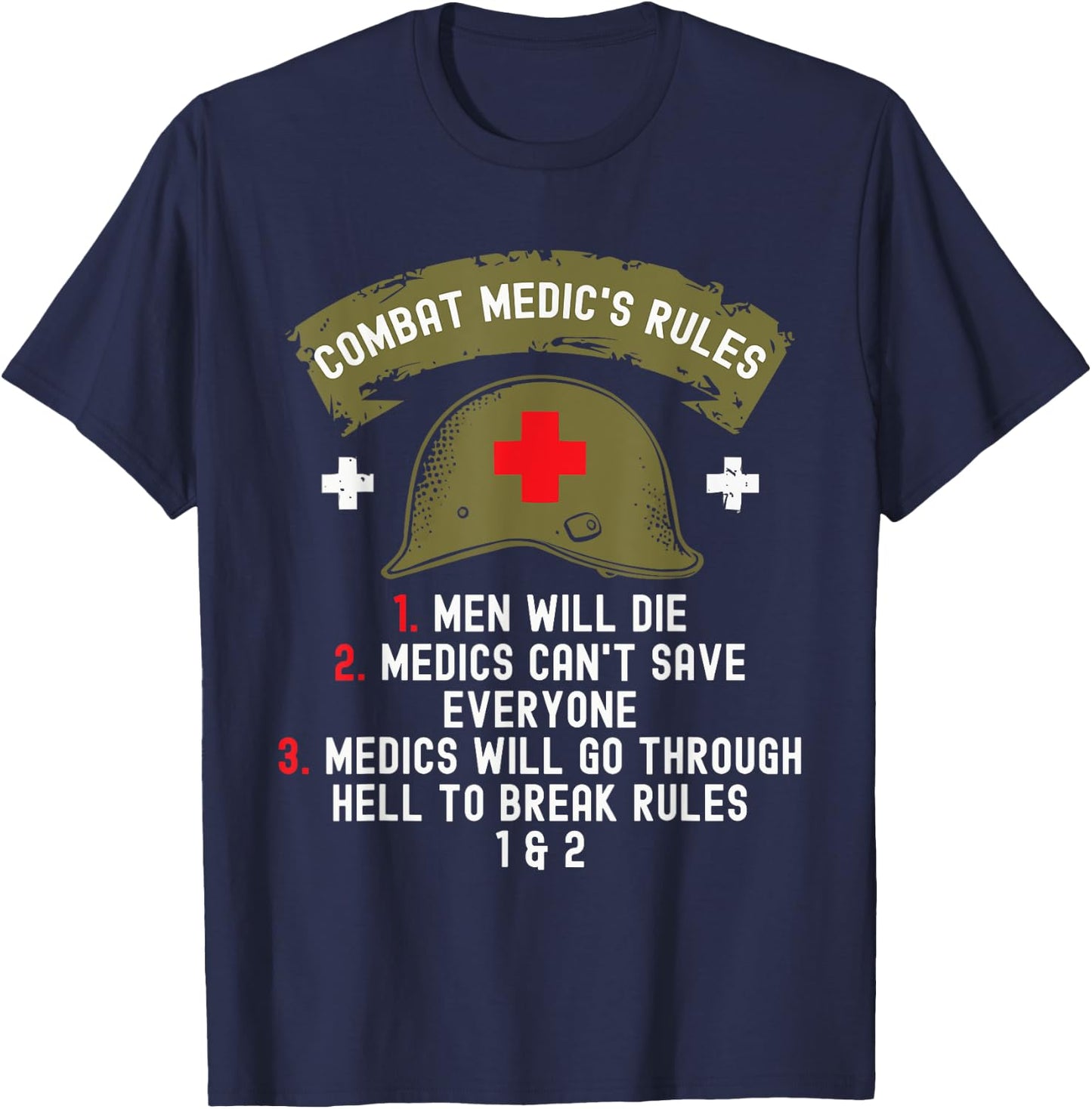 Combat Medic First Aid Field Medic Military T-Shirt - T-Shirt | Navy