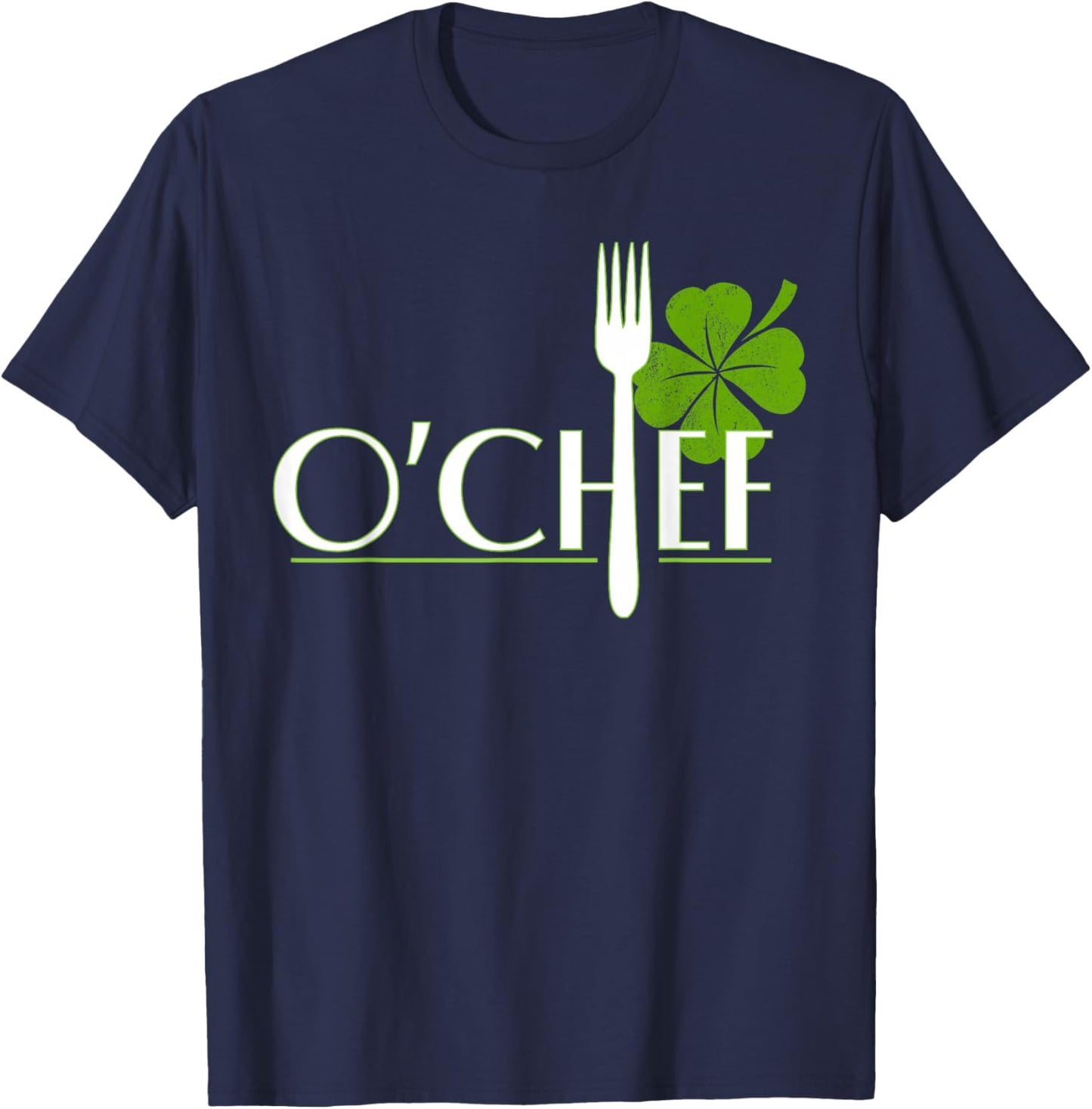 Funny St. Patrick's Day Cooking O' Chef BBQ Irish Culinary T-Shirt - T-Shirt | Navy