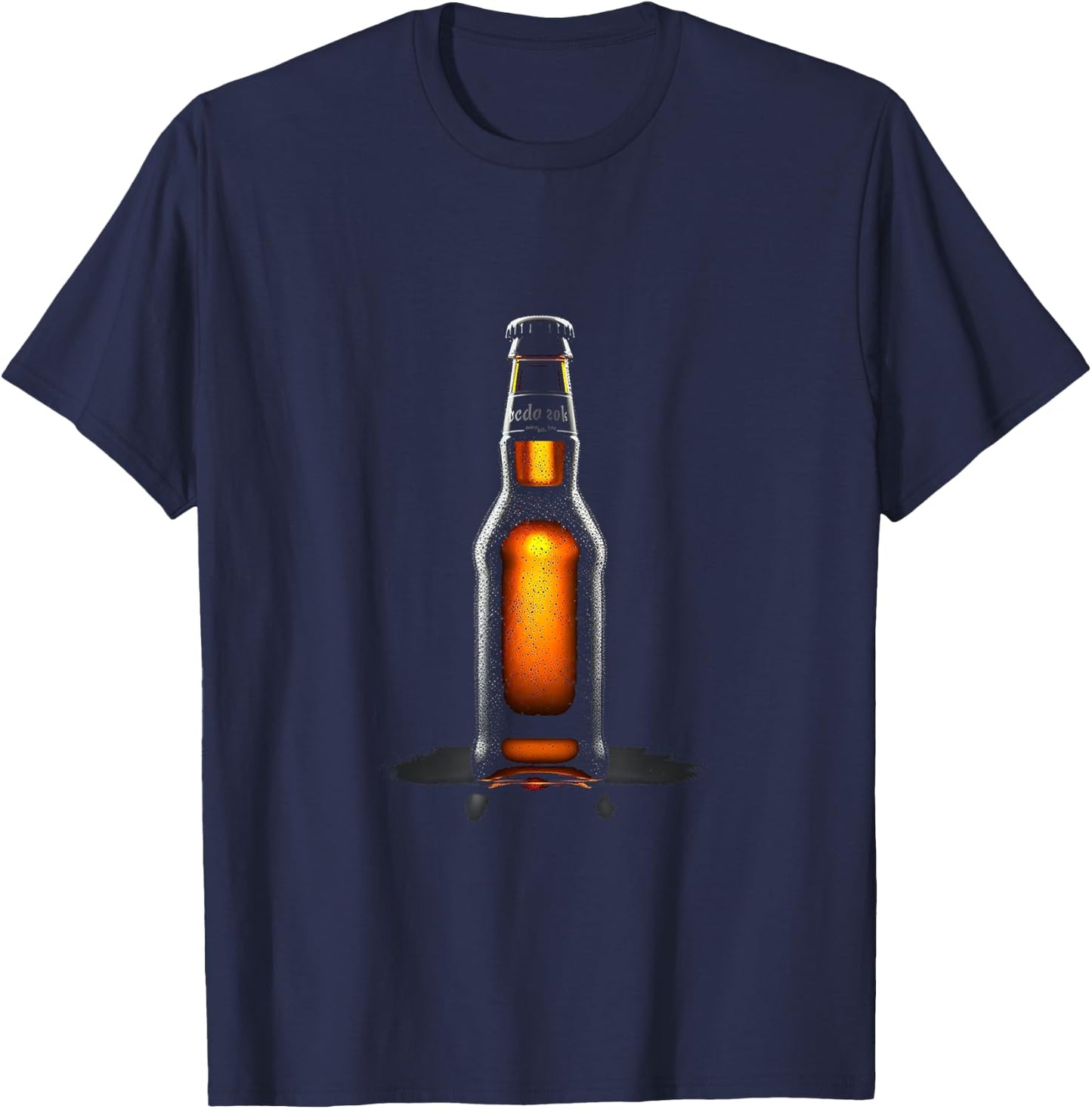 Ocdo Zok Photorealistic IPA Beer Bottle T-Shirt - T-Shirt | Navy