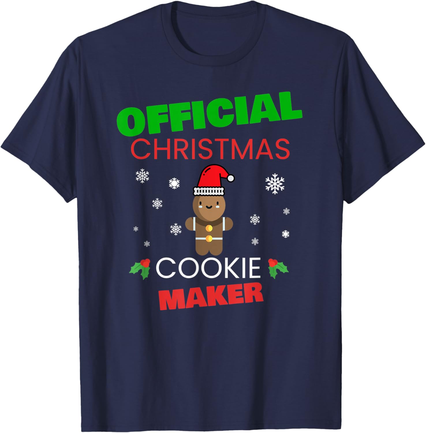 Official Christmas Cookie Maker Xmas Baker Baking Holiday T-Shirt - T-Shirt | Navy