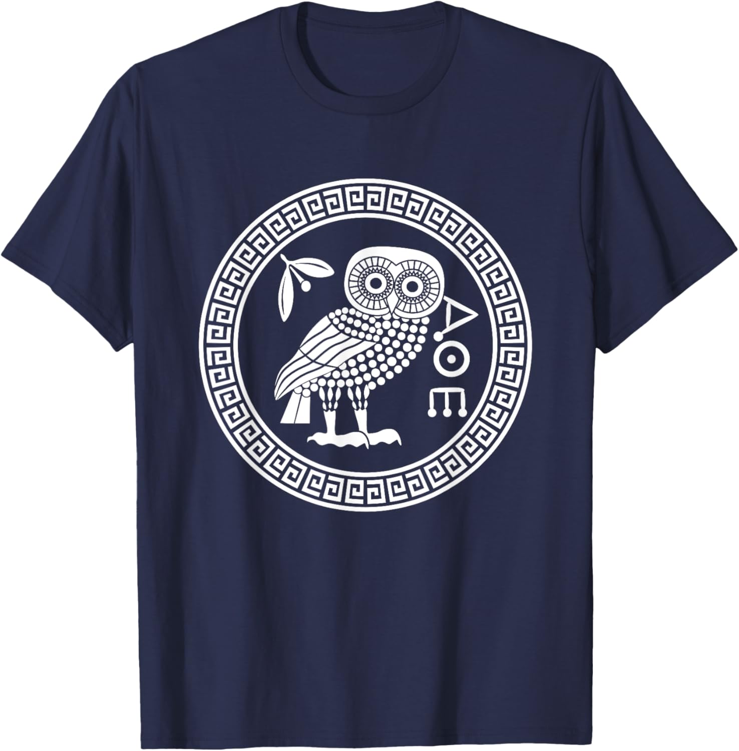 Owl of Athena Ancient Greek Mythology is Athena's Owl Greece T-Shirt - T-Shirt | Navy