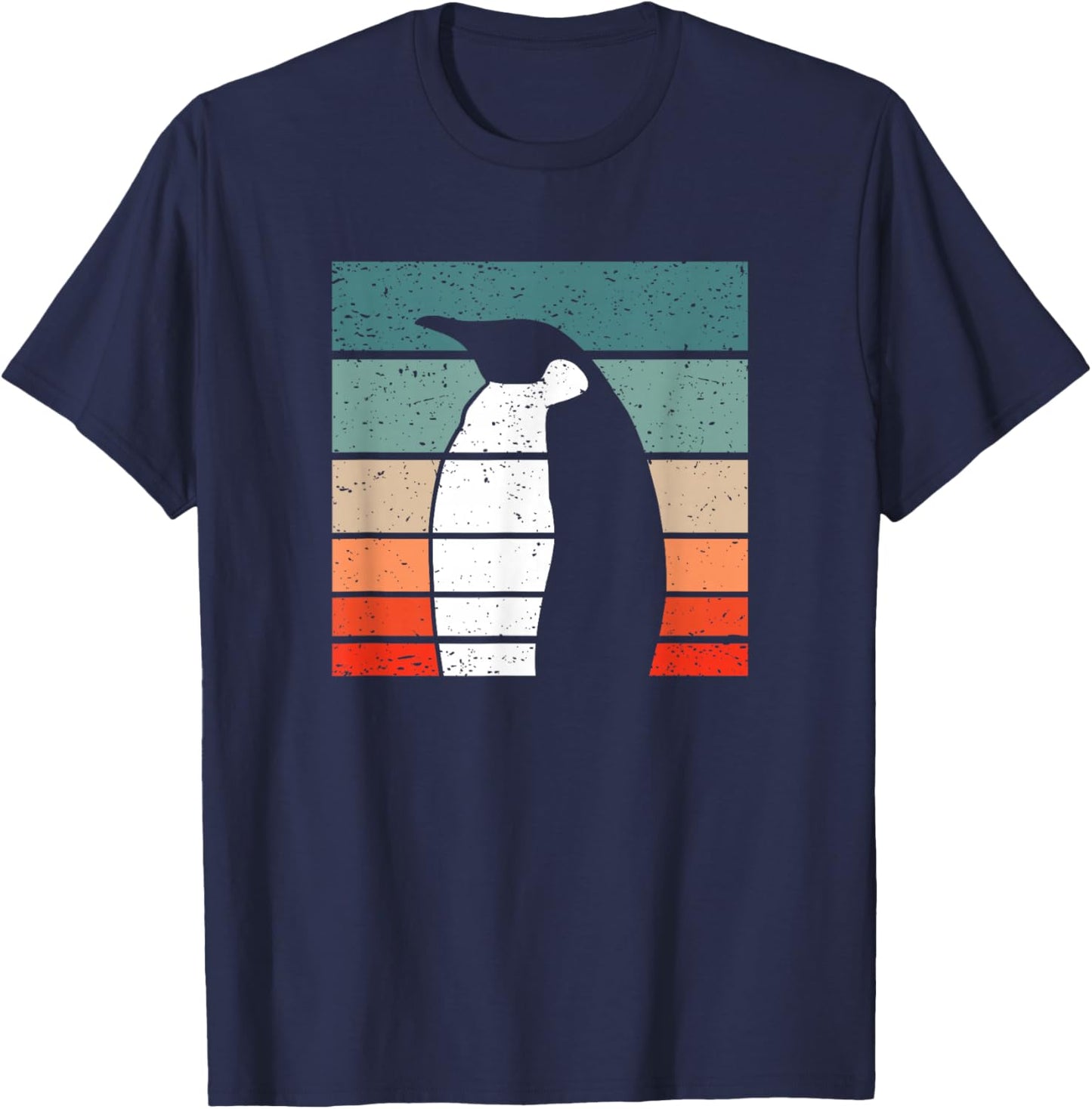 Penguin Retro Style Vintage T-Shirt - T-Shirt | Navy