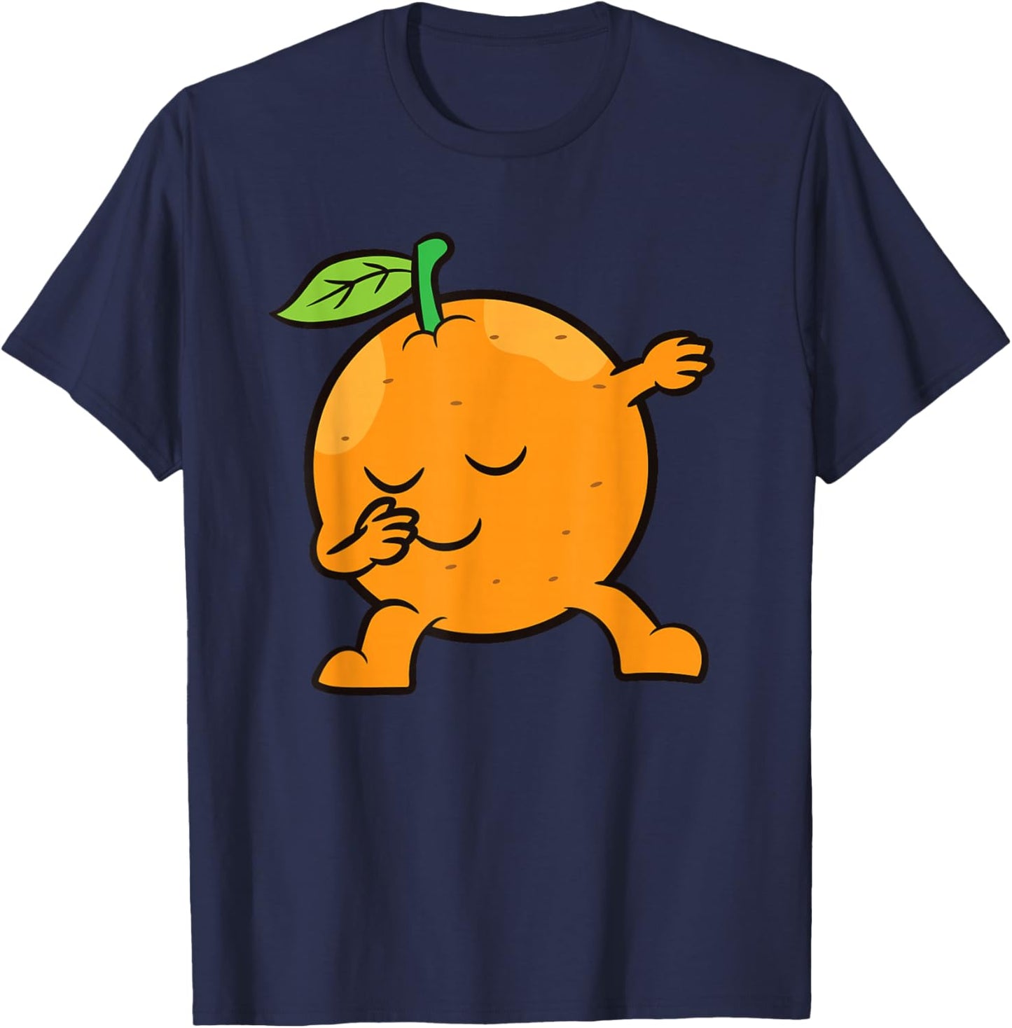 Orange Dabbing Orange Fruit Love Oranges T-Shirt - T-Shirt | Navy