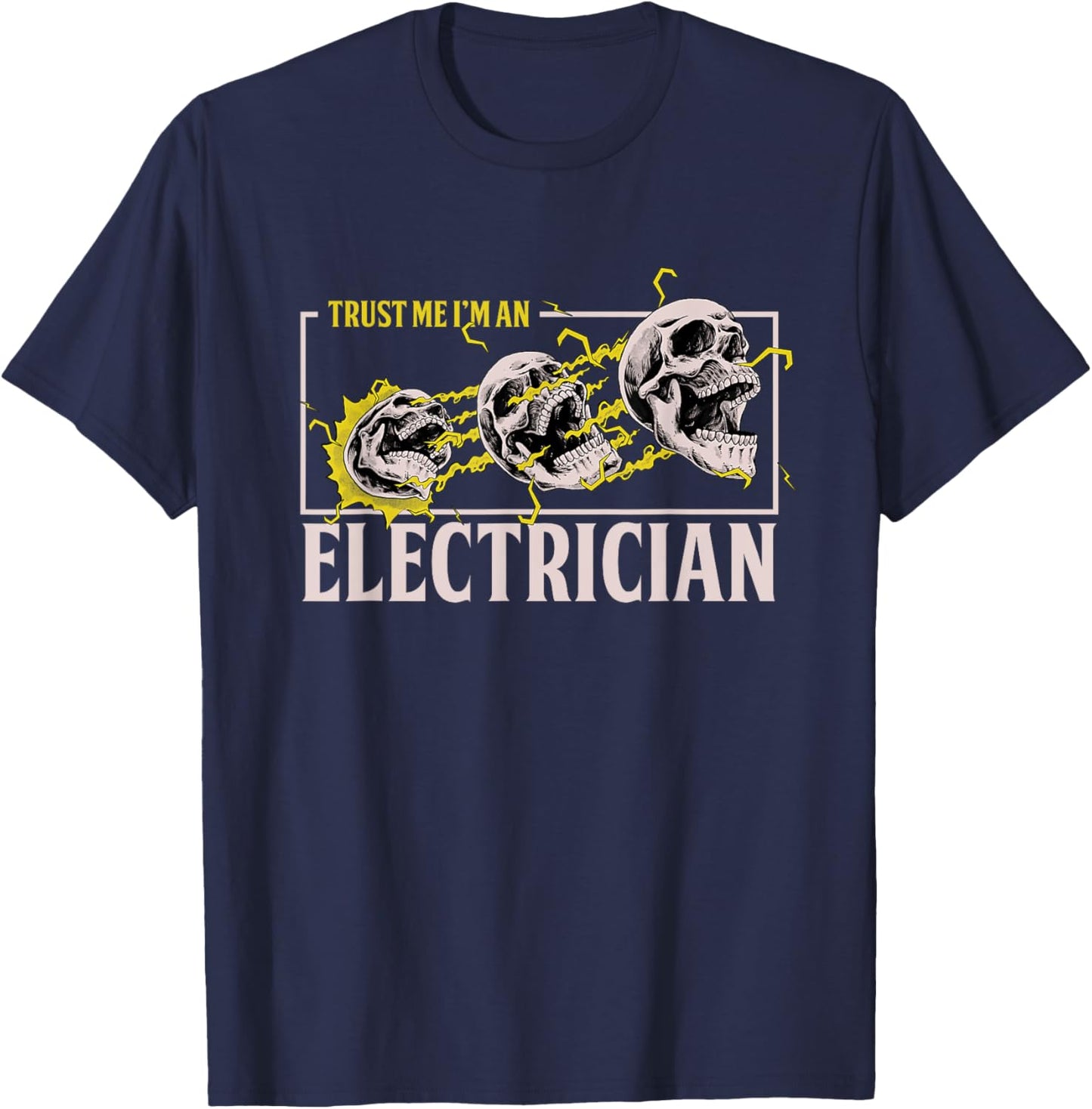 Electrician Craftsman Lineworker Lineman Voltage Electronics T-Shirt - T-Shirt | Navy