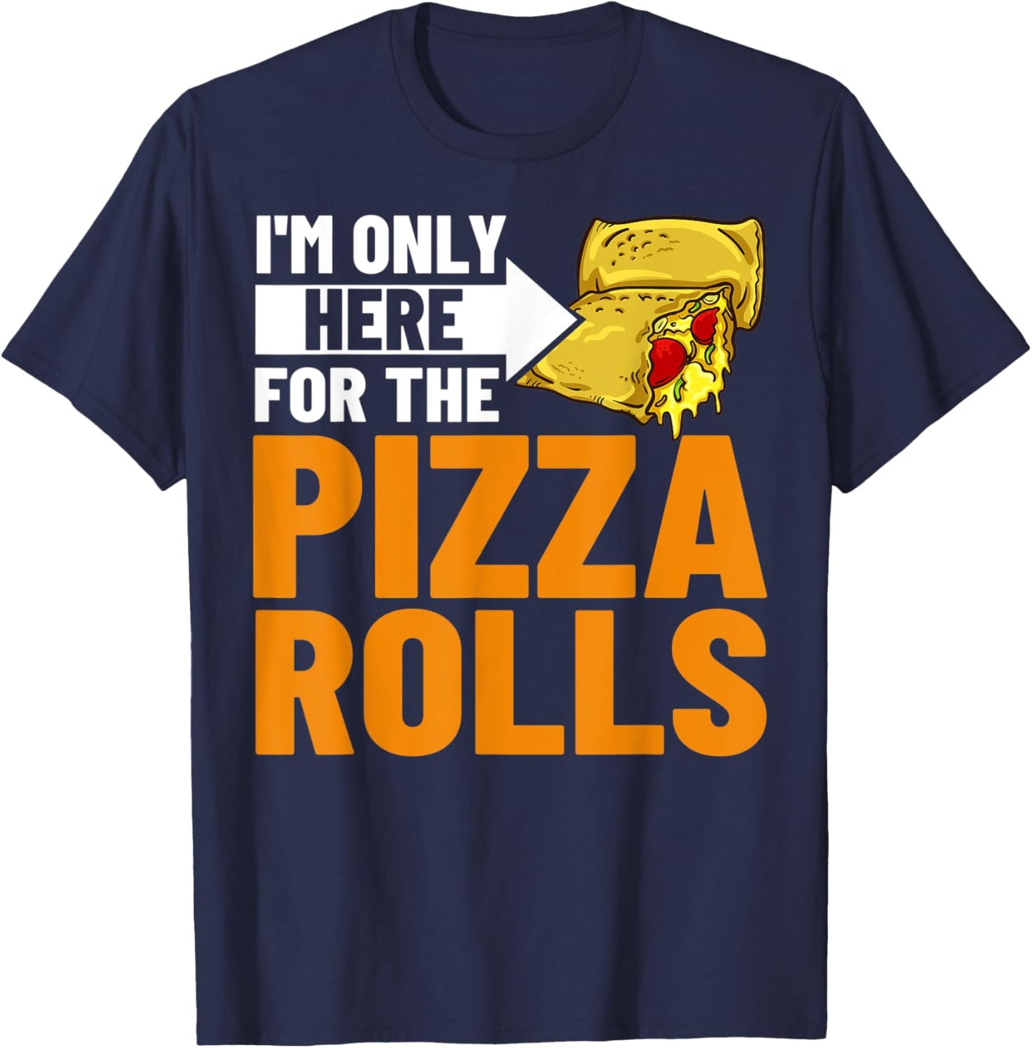 Pizza Rolls Cheese Pepperoni Vegan T-Shirt - T-Shirt | Navy