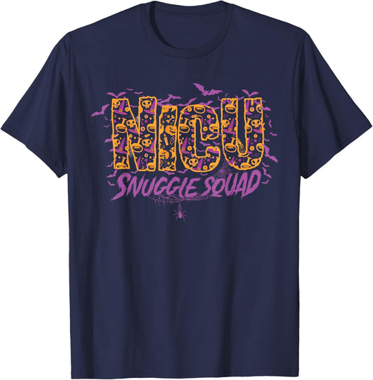 Snuggle Squad NICU Halloween Neonatal L&D Nurse Gift T-Shirt - T-Shirt | Navy