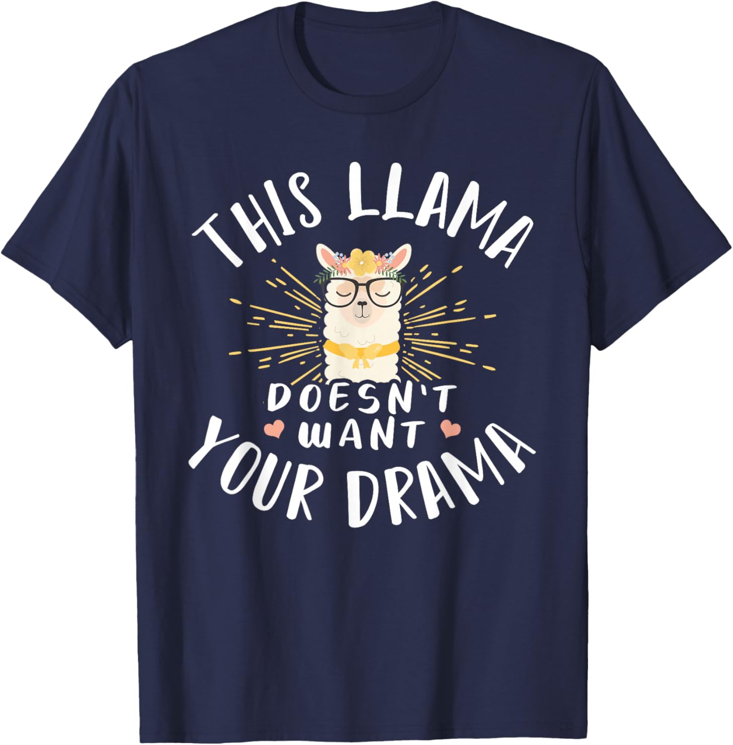 Dieses Lama Wanna dein Drama nicht T-Shirt - T-Shirt | Navy