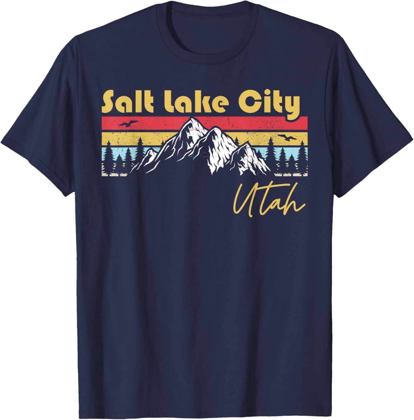 Salt Lake City Utah Roots Hometown Vintage Home State Pride T-Shirt - T-Shirt | Navy
