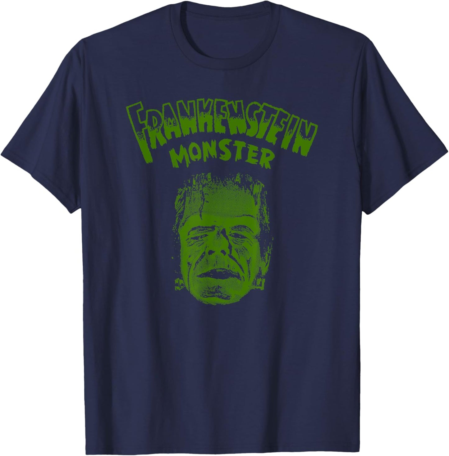 Classic Horror Movie Monsters-Vintage Frankenstein Monster T-Shirt - T-Shirt | Navy