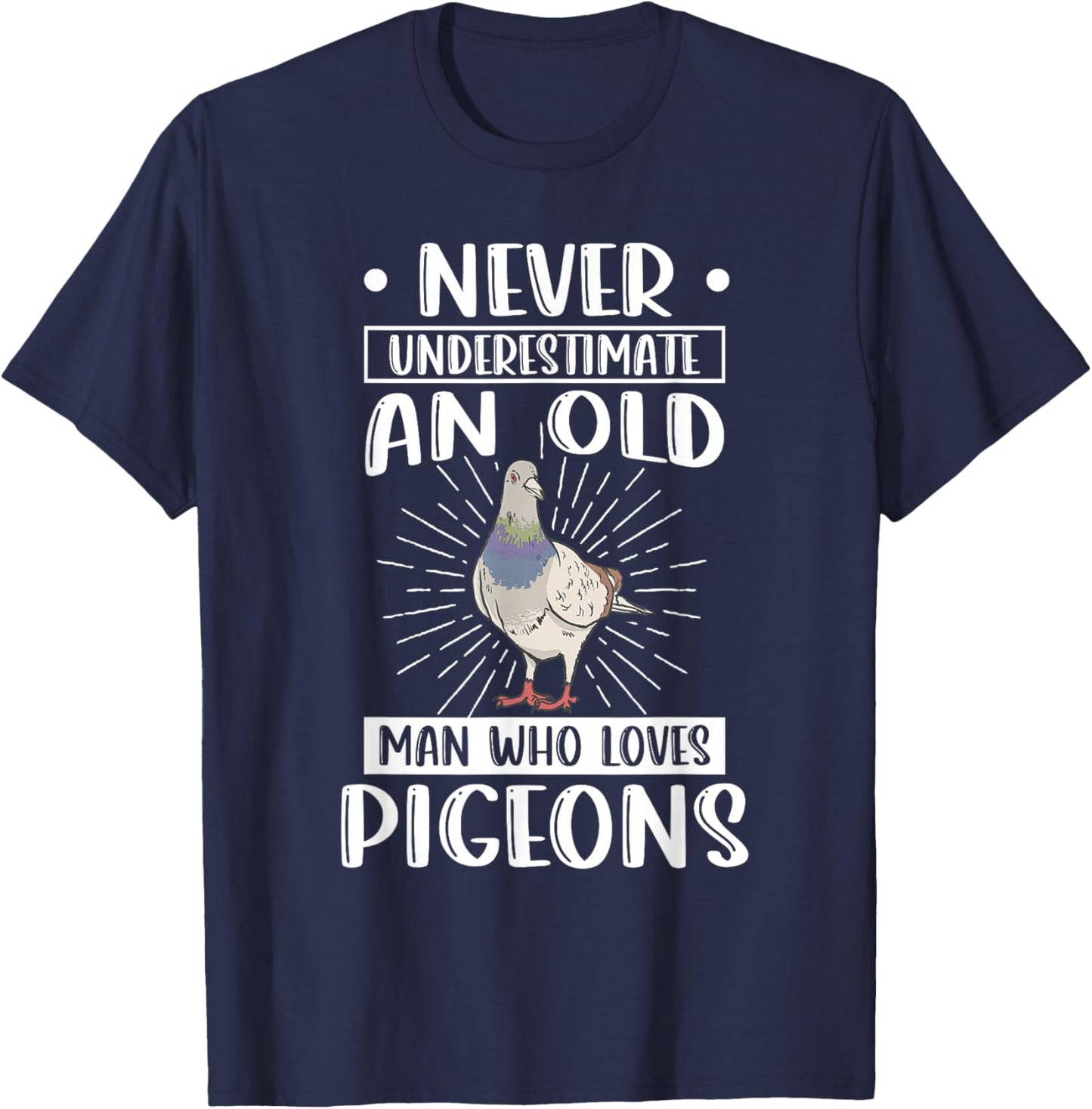 Pigeon Grandpa T-Shirt - T-Shirt | Navy