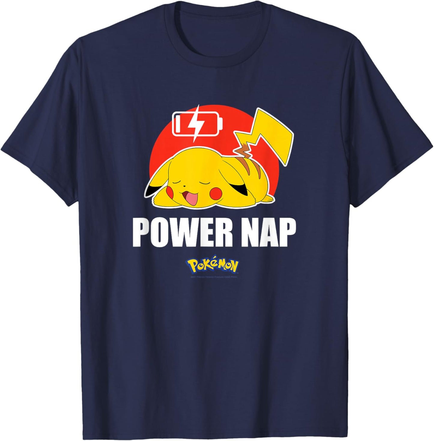 Pokémon - Pikachu Power Nap Small T-Shirt - T-Shirt | Navy