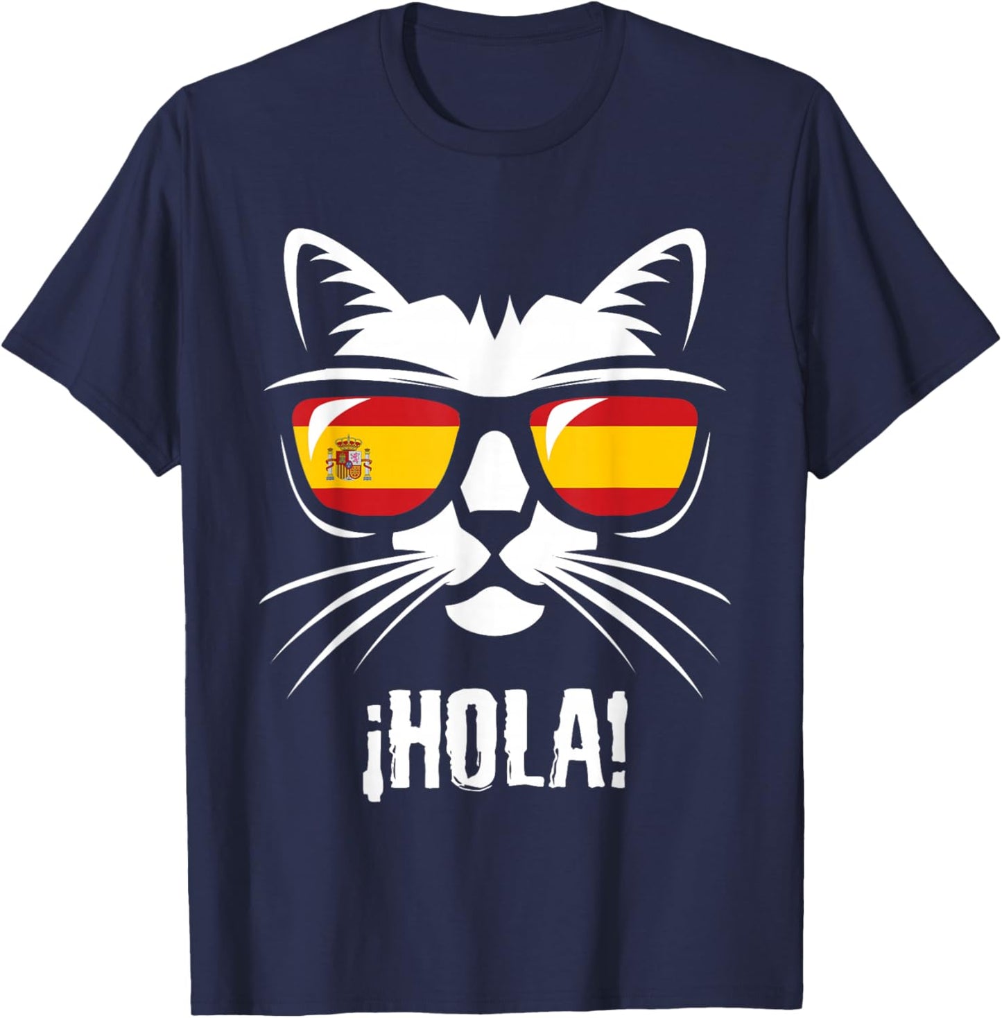 Funny Cat Spanish Flag T-Shirt - T-Shirt | Navy