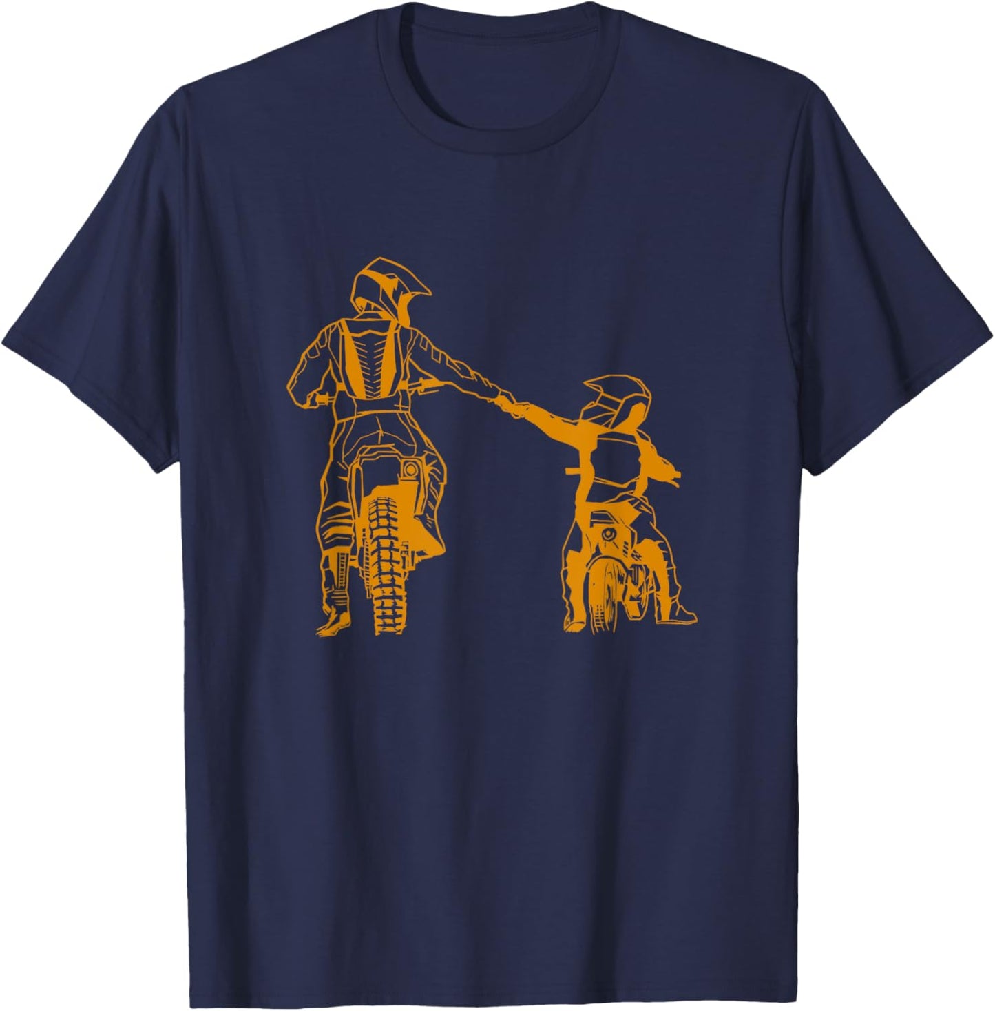 Motocross As Father As Son Gift Motorcycle Cross T-Shirt - T-Shirt | Navy