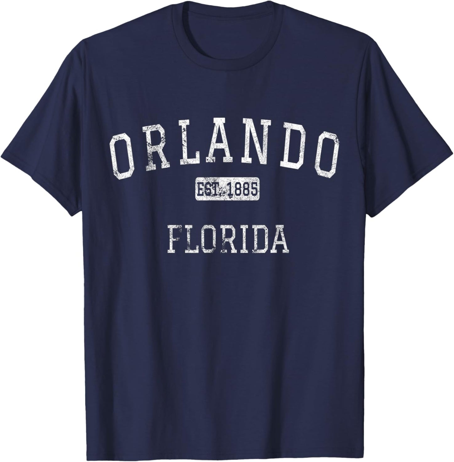 Orlando Florida FL Vintage T-Shirt - T-Shirt | Navy