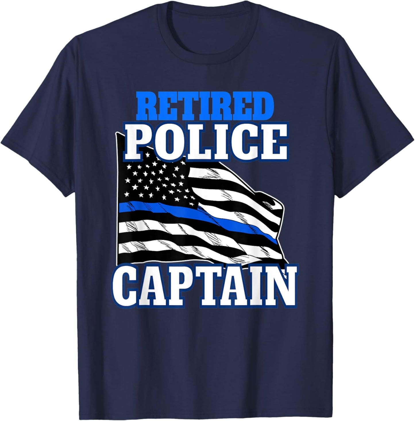 Retired Police Captain Police Officer Retirement T-Shirt - T-Shirt | Navy