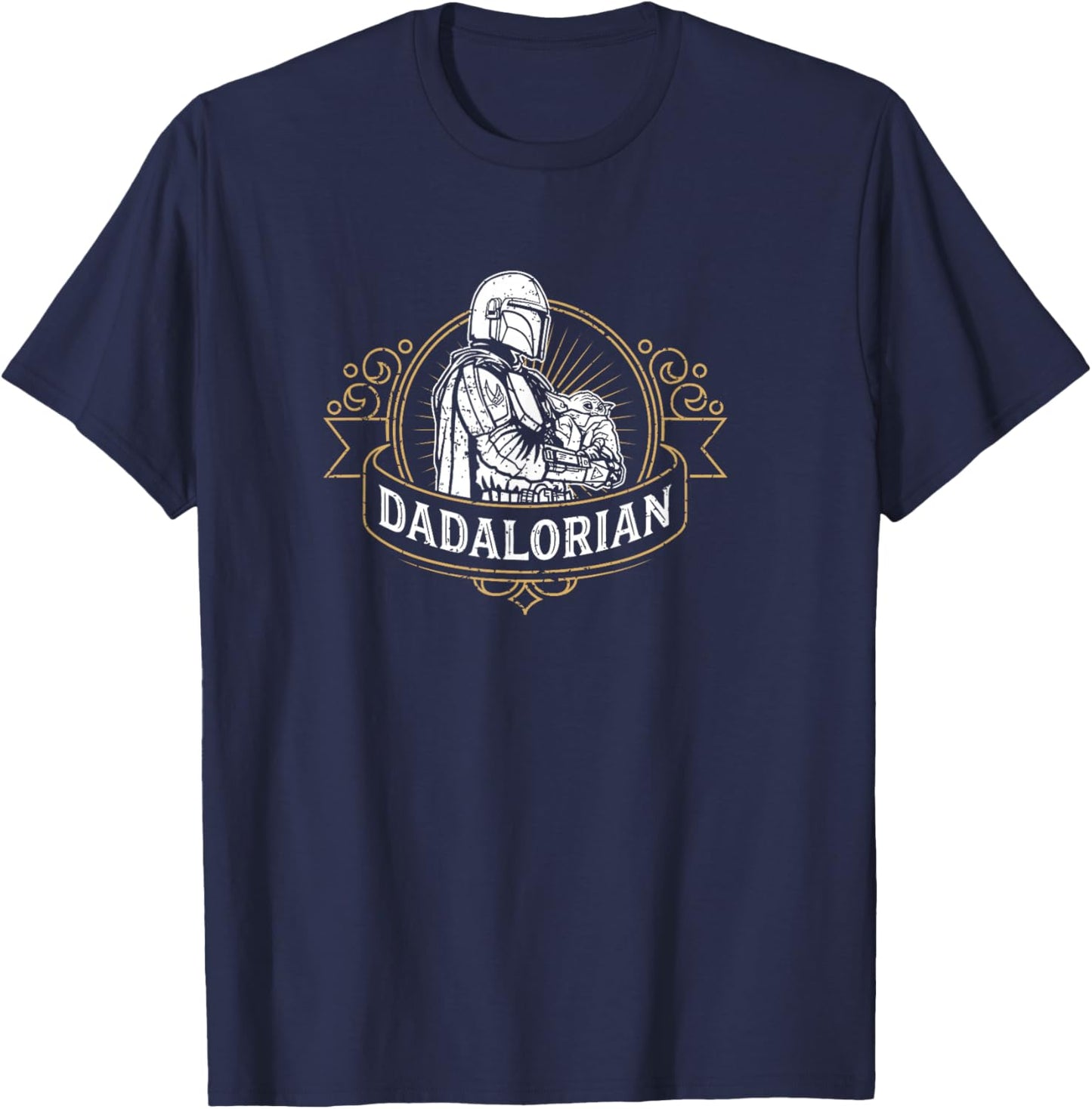 Star Wars: The Mandalorian Father's Day The Dadalorian Badge T-Shirt - T-Shirt | Navy