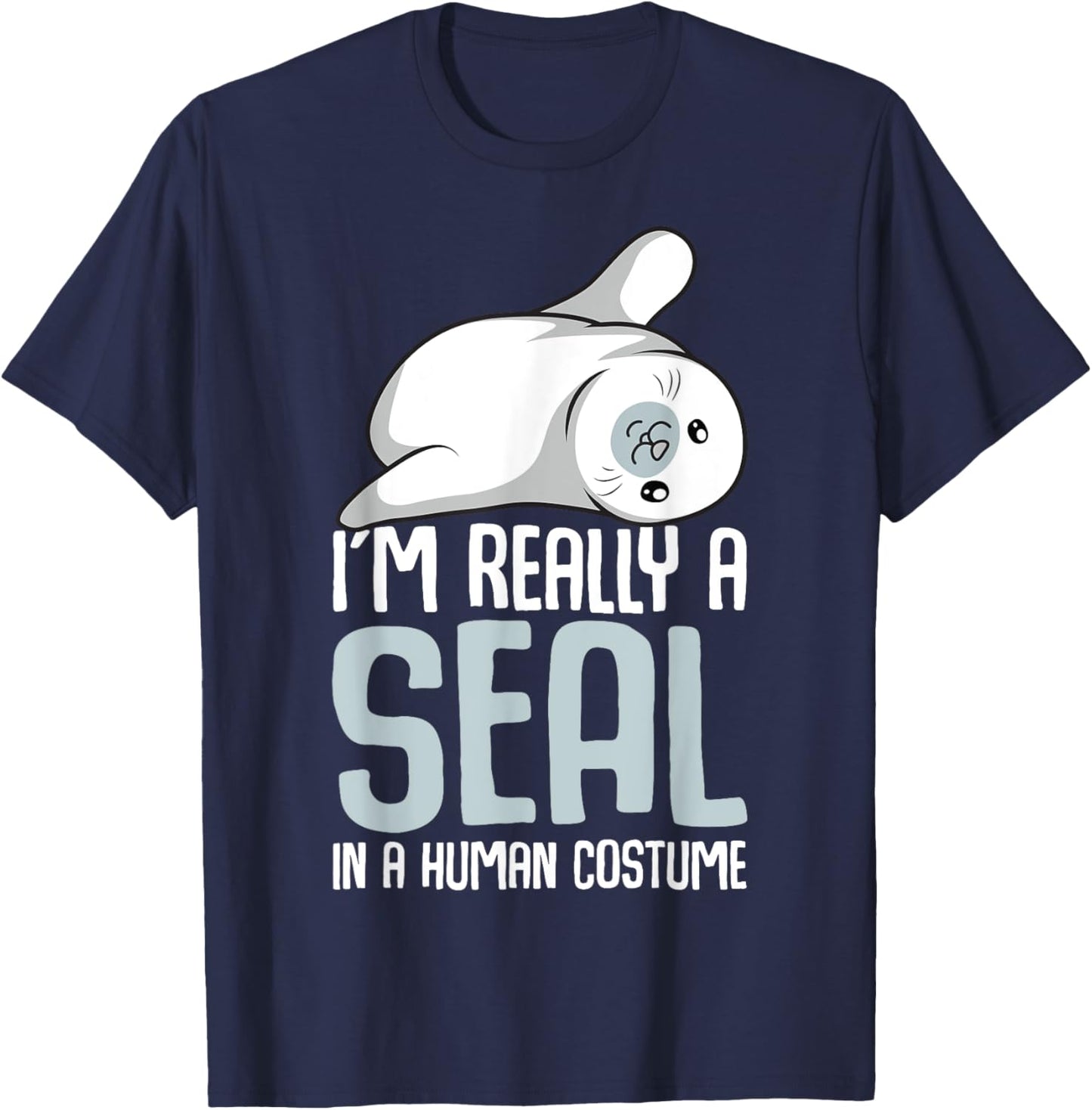 Seal Costume Sea Lion Seals Girls Boys Women T-Shirt - T-Shirt | Navy