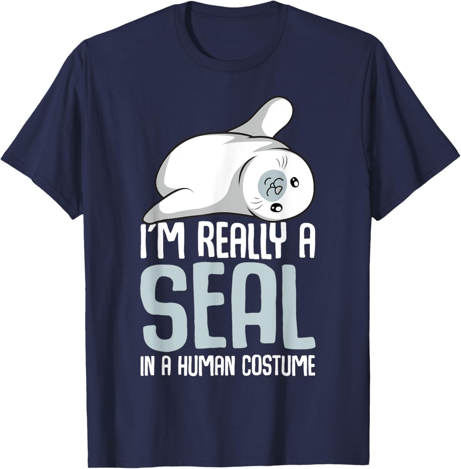 Seal Costume Sea Lion Seals Girls Boys Women T-Shirt - T-Shirt | Navy