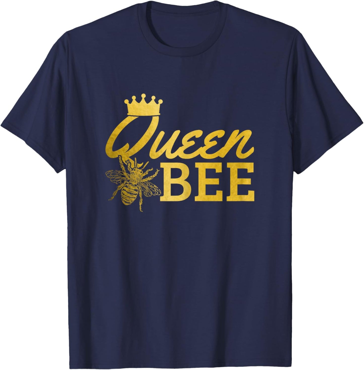 Queen Bee Beekeeper Beekeeping Vintage Funny Cute Girls Bee T-Shirt - T-Shirt | Navy