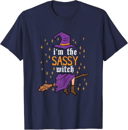 Halloween Im The Sassy Witch Funny Costume Women Girls Kids T-Shirt - T-Shirt | Navy