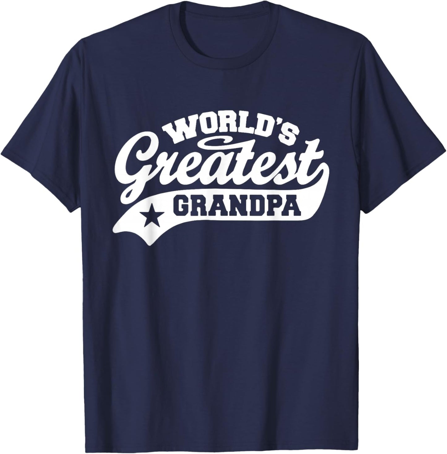World's Greatest Grandpa Shirt Funny Father's Day T-Shirt - T-Shirt | Navy