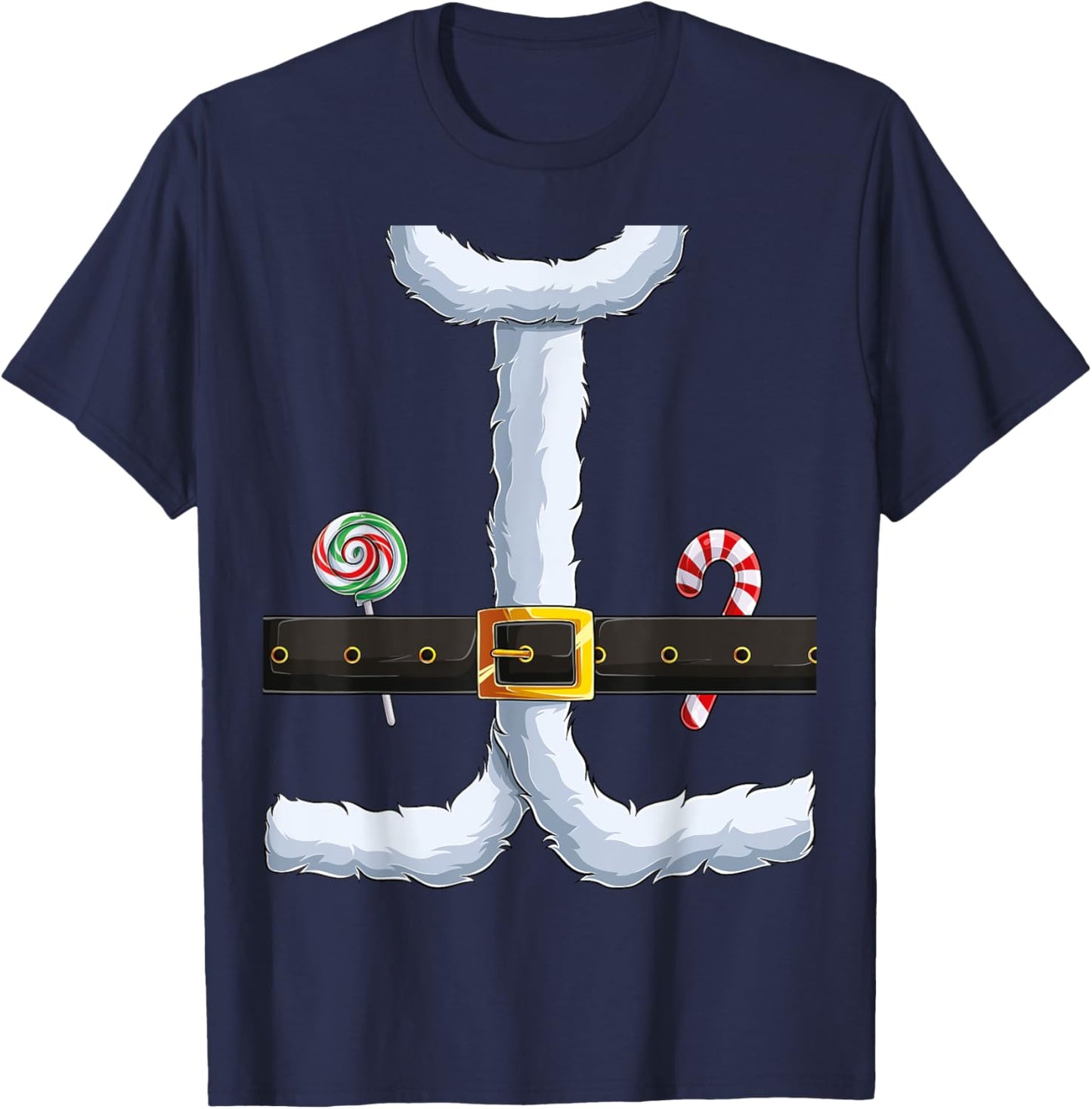 Christmas Santa Claus Costume Fun Santa Suit Xmas men women T-Shirt - T-Shirt | Navy