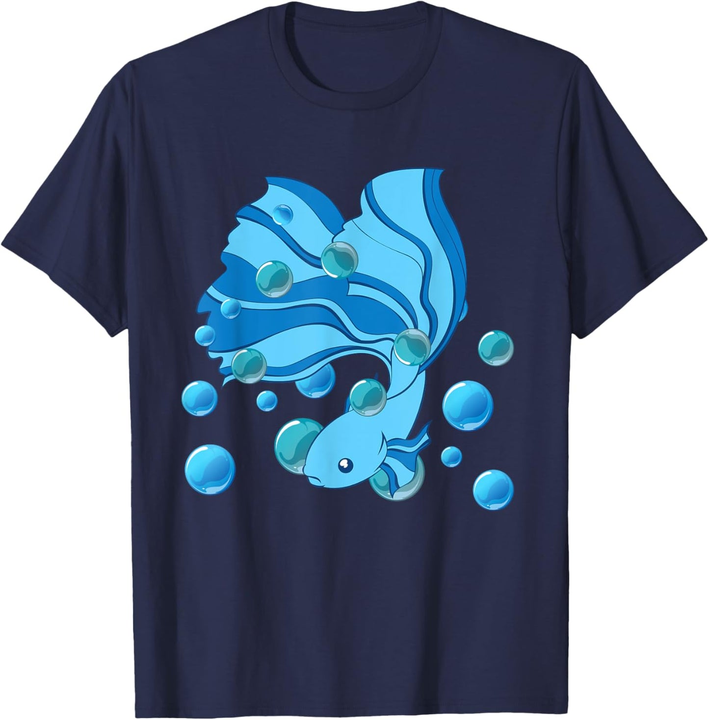 Freshwater Aquarium Siamese Fighting Fish Lover Betta Fish T-Shirt - T-Shirt | Navy