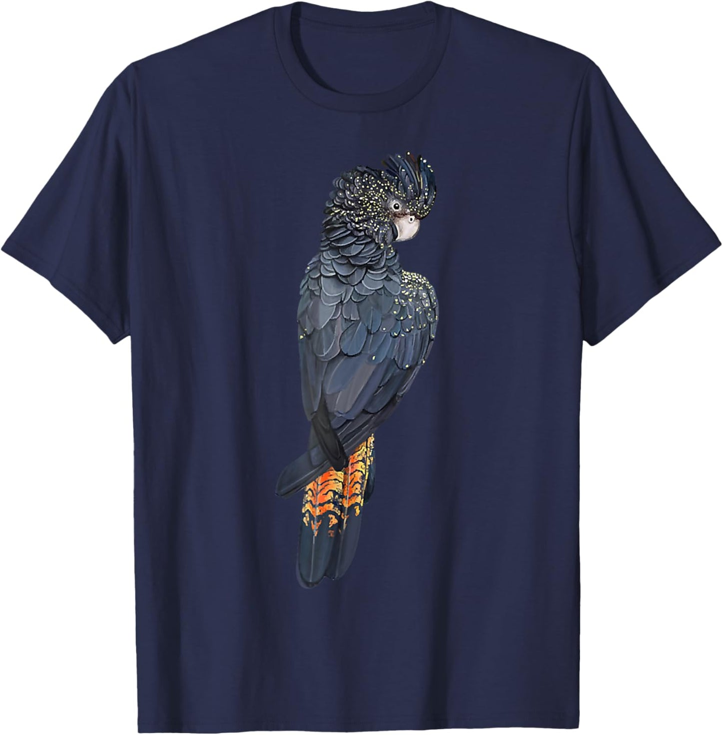 Red-tailed Black Cockatoo Bird T-Shirt - T-Shirt | Navy