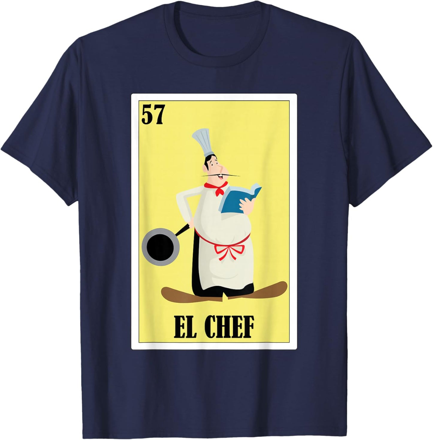 Funny Mexican Design for Chefs - El Chef T-Shirt - T-Shirt | Navy