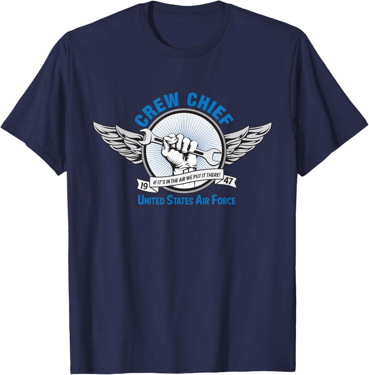 Crew Chief - United States Air Force T-Shirt - T-Shirt | Navy
