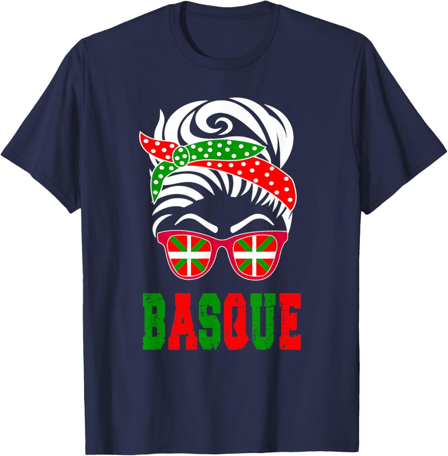 Basque country flag Basque girl T-Shirt - T-Shirt | Navy