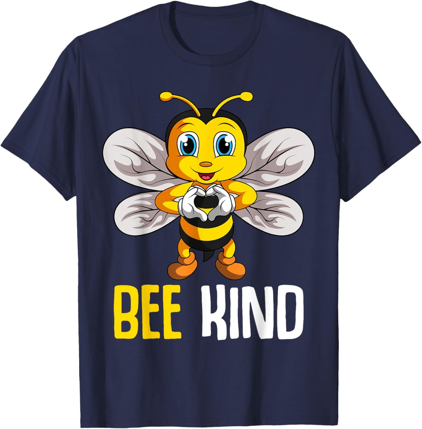 Bee Kind Bumble Bee Kindness Girls Kids Boys Women T-Shirt - T-Shirt | Navy