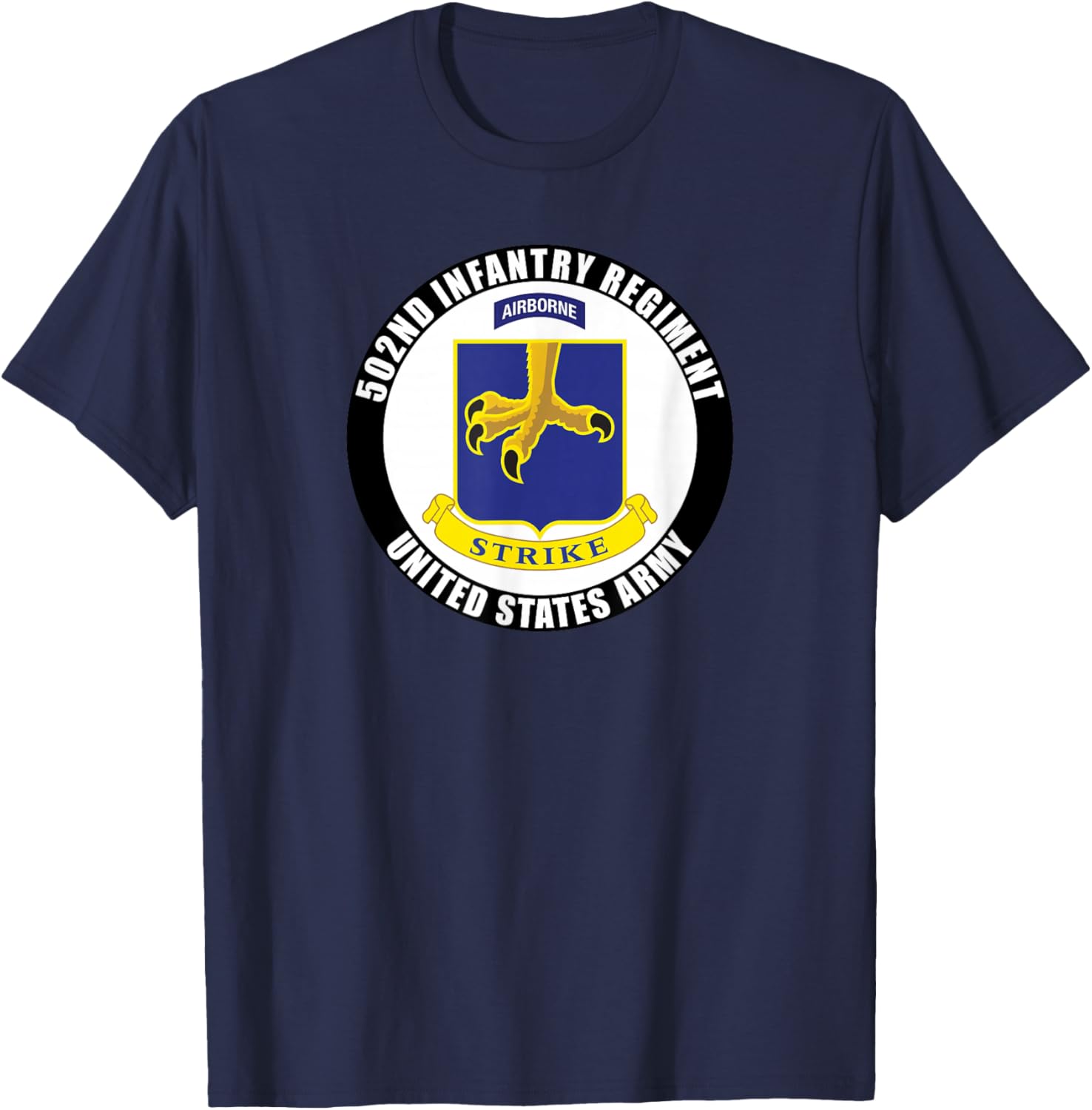 502nd Infantry Regiment United States Army Military Veteran T-Shirt - T-Shirt | Navy