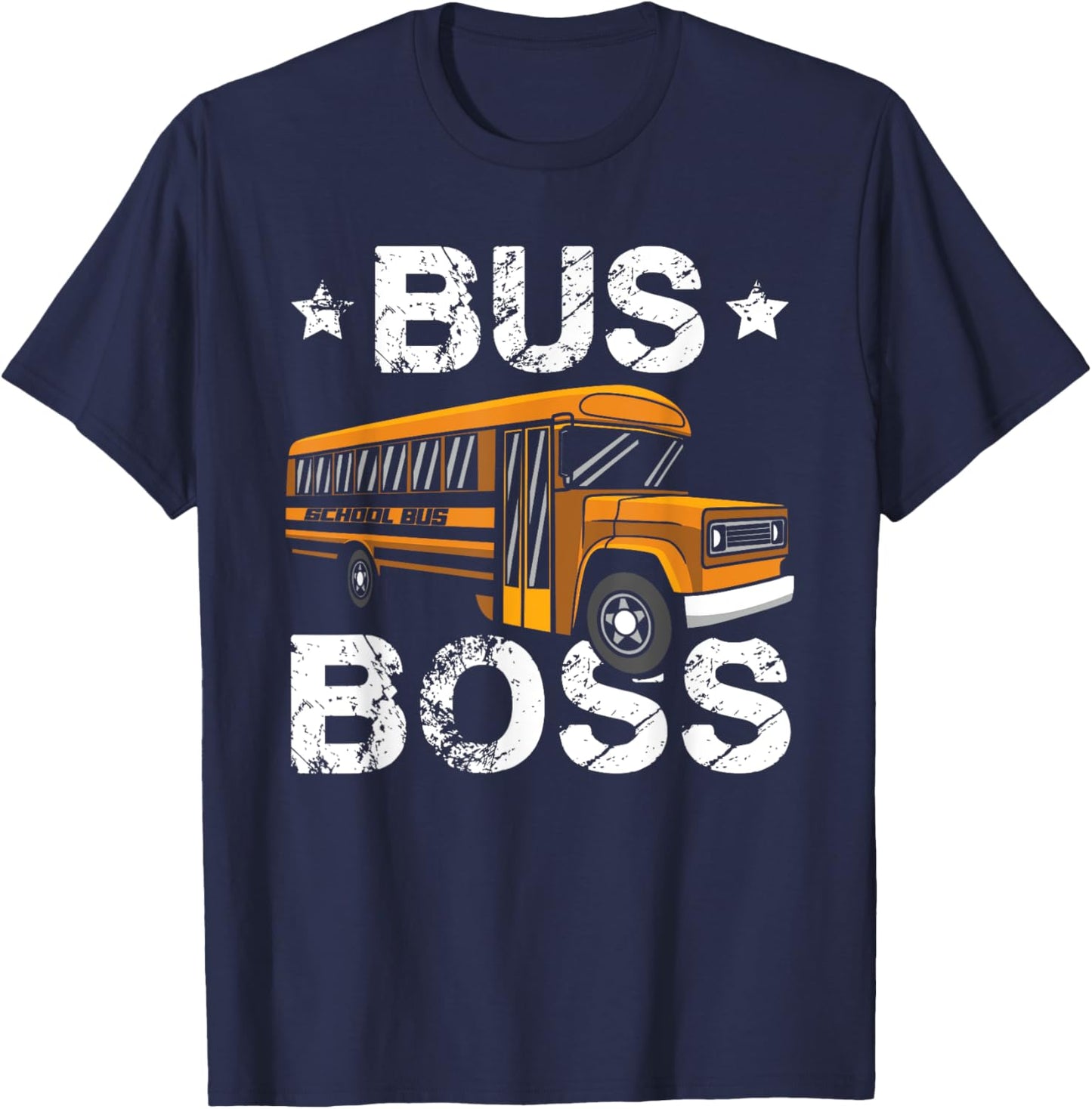 Bus Boss School Bus Driver Passenger Student Bus Driving T-Shirt - T-Shirt | Navy