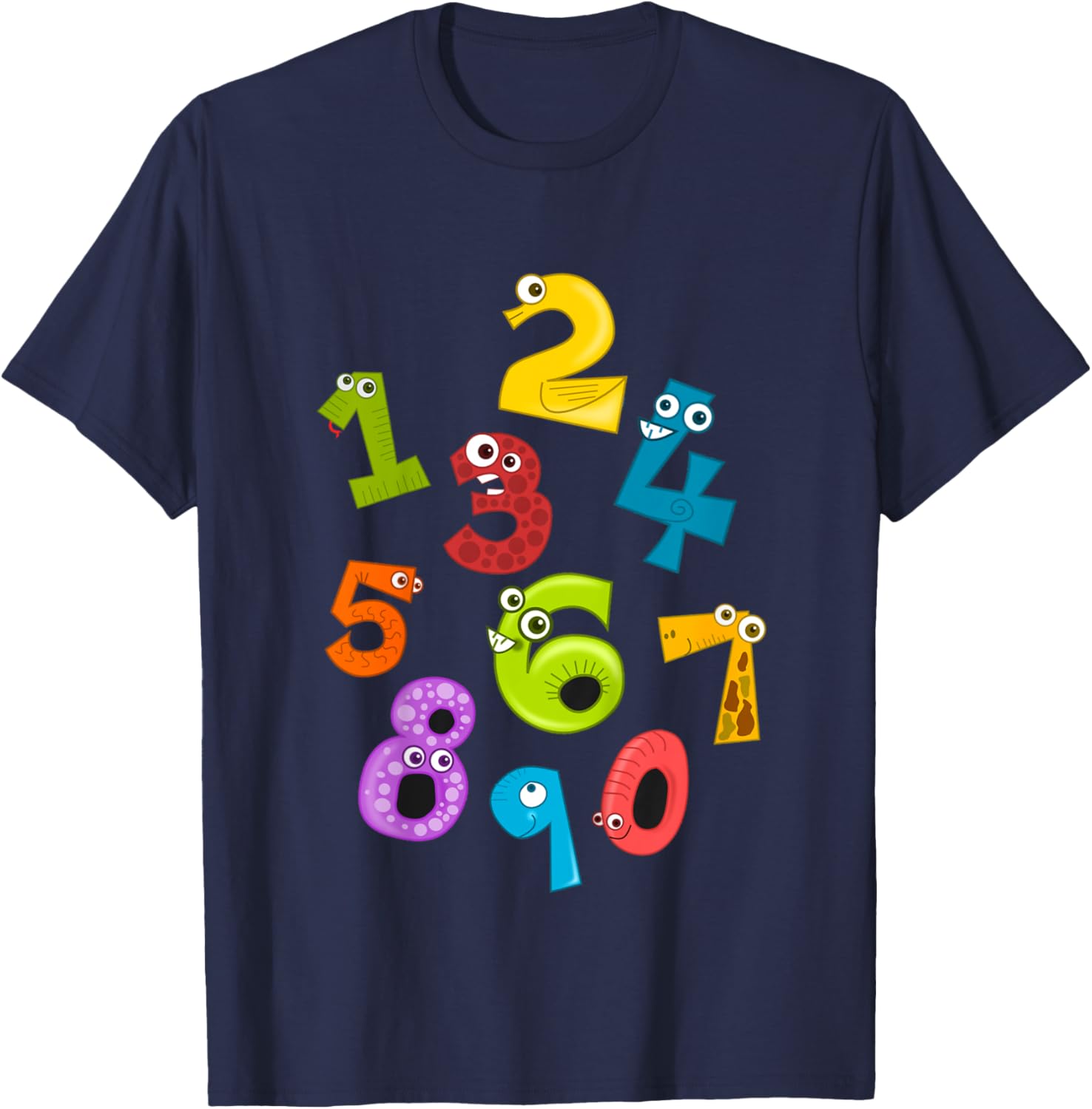 Kids Tops with Numbers on Number Day t shirt Kids Boys T-Shirt - T-Shirt | Navy