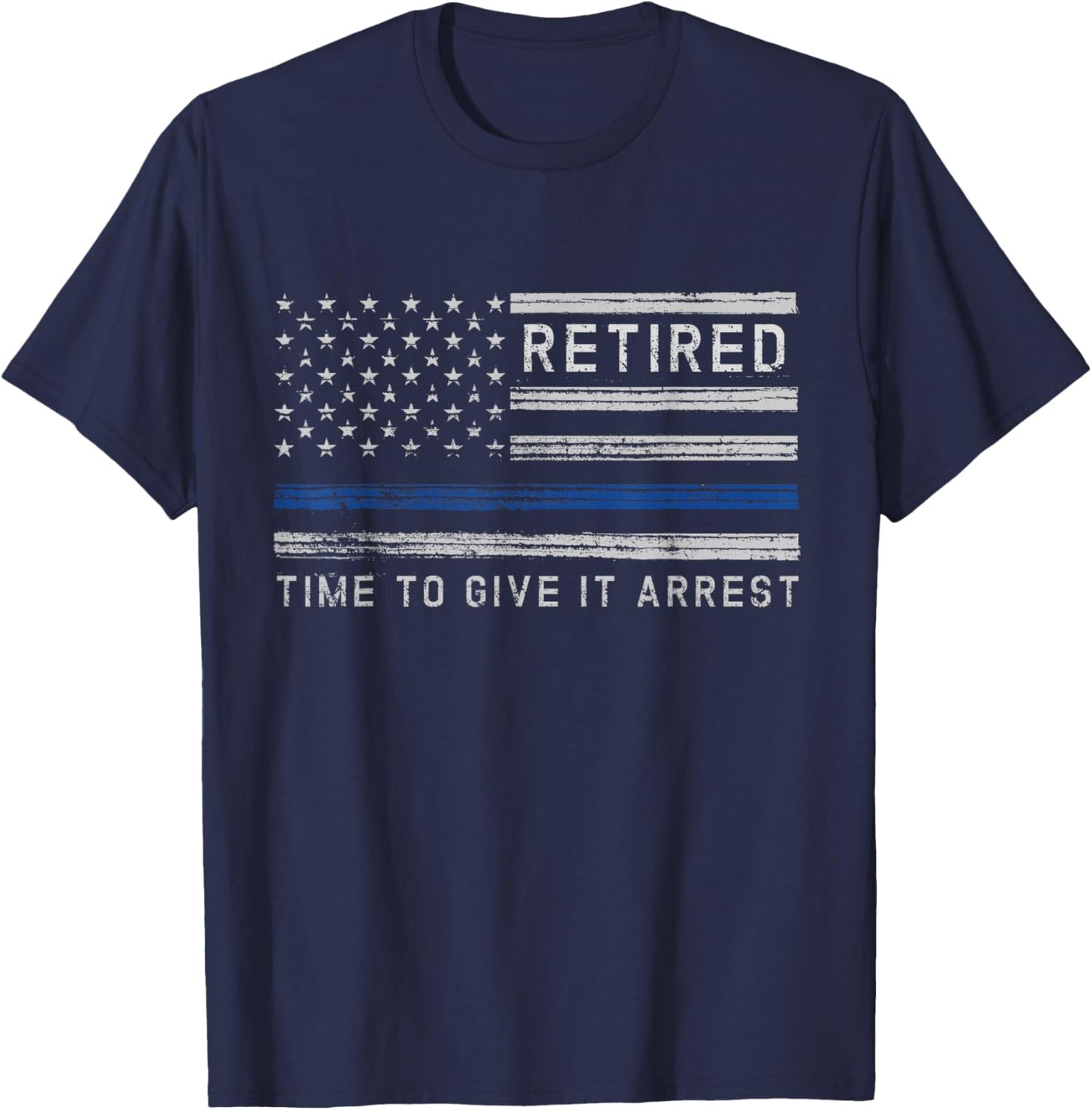 Retired Police Officer 2022 Retiring Cop Officer Retiree T-Shirt - T-Shirt | Navy
