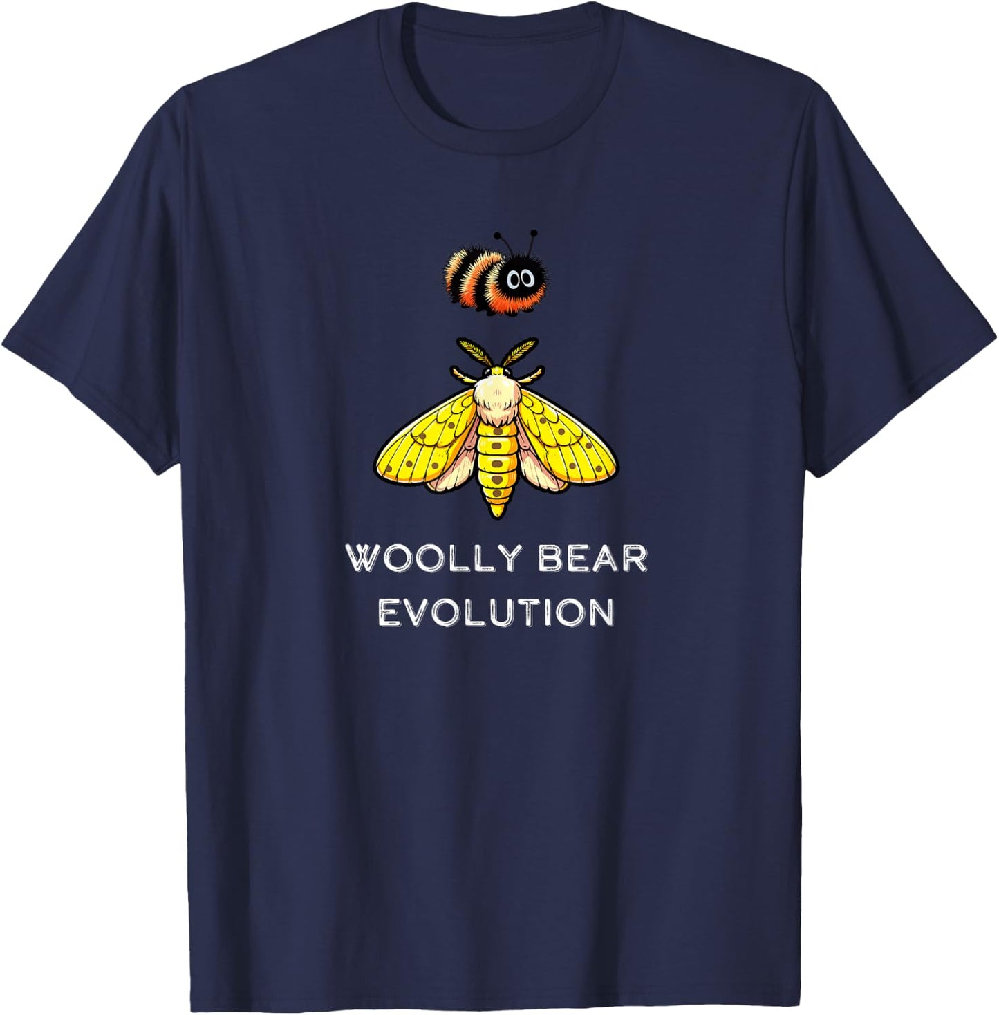 Woolly Bear Caterpillar Isabella Tiger Moth T-Shirt - T-Shirt | Navy