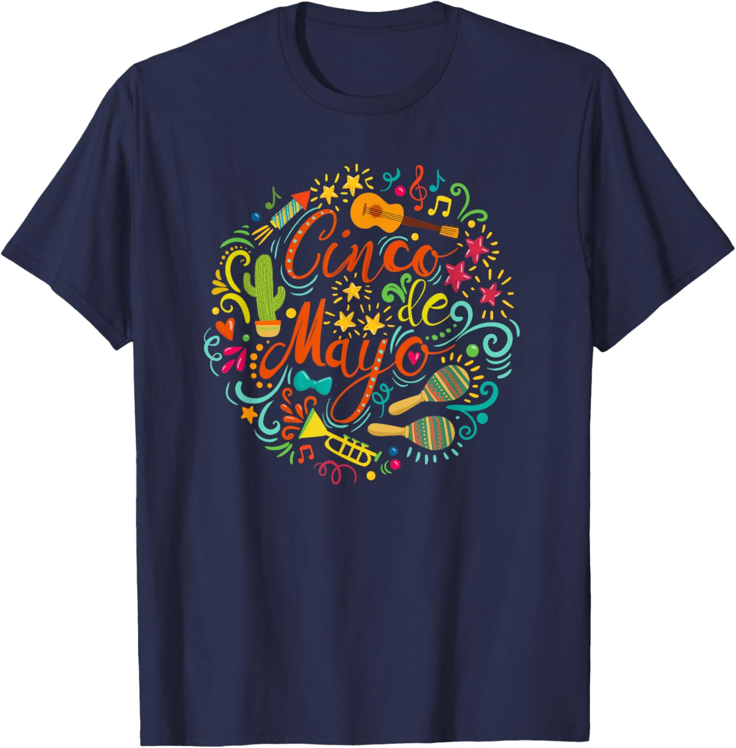 Cinco De Mayo Party Men Women Mexican Fiesta Taco T-Shirt - T-Shirt | Navy