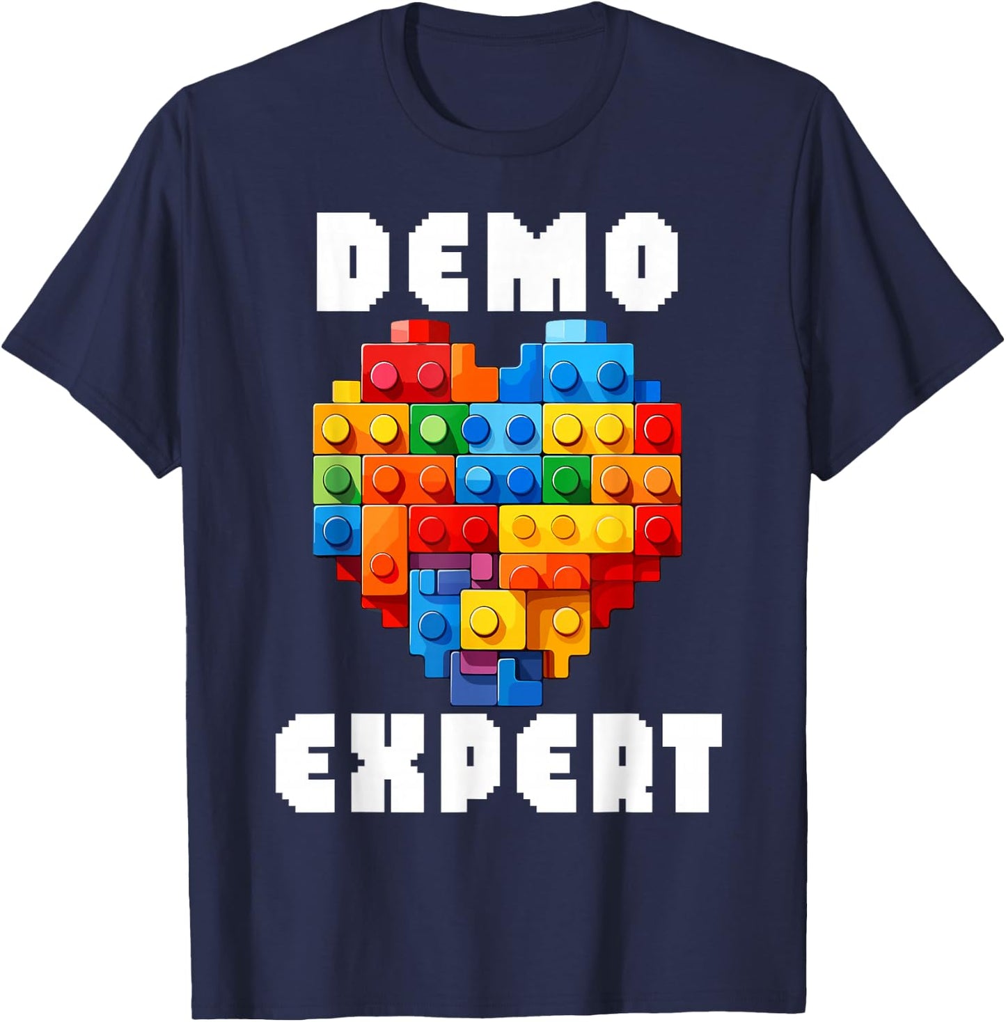 Master Builder Bricks Blocks Play Toys T-Shirt - T-Shirt | Navy