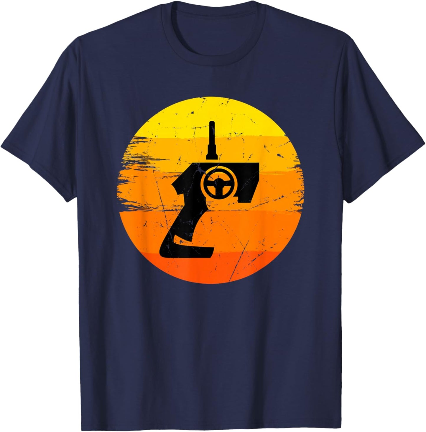 Retro Drag Racing RC Car Enthusiast Mini Car Slot Car Racer T-Shirt - T-Shirt | Navy