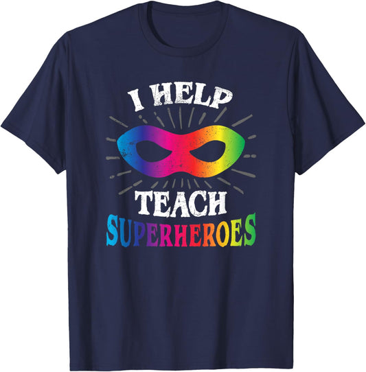 I Help Teach Superheroes Autism Awareness Ed Teacher Special Women T-Shirt - T-Shirt | Navy