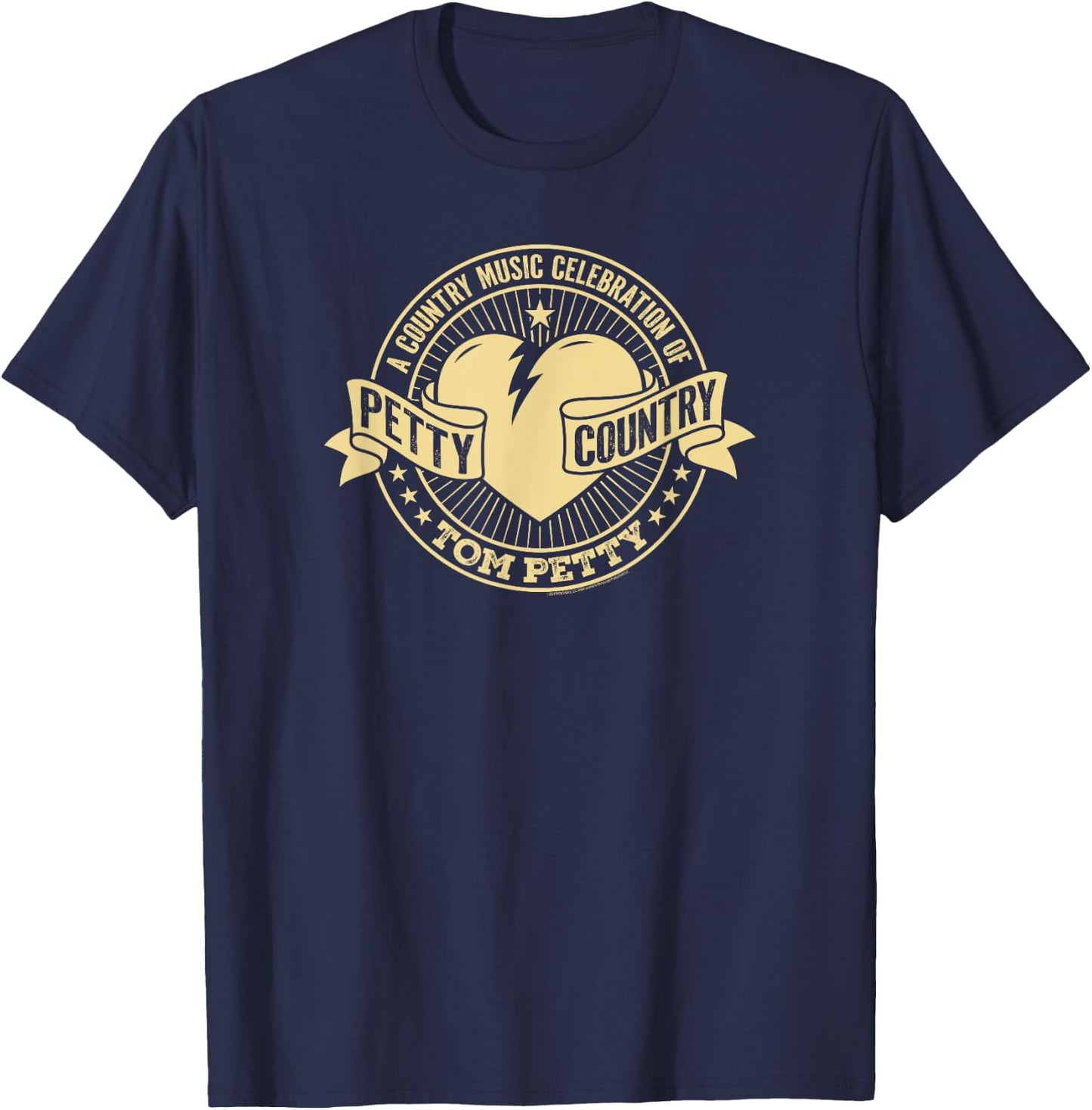 Tom Petty Country Tan Logo T-Shirt - T-Shirt | Navy