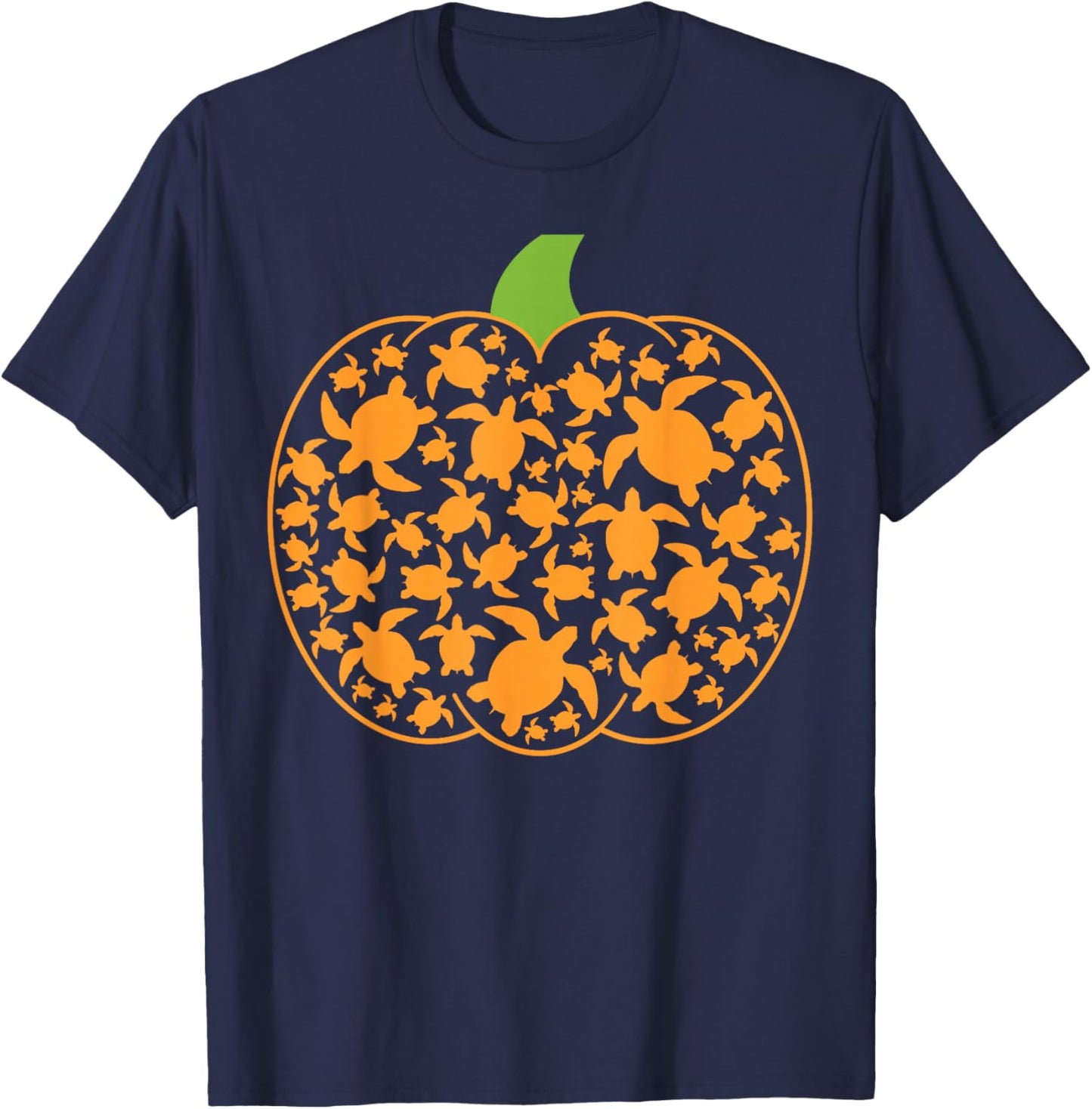 Halloween Shirt Pumpkin Turtle Sea Halloween Costume T-Shirt - T-Shirt | Navy