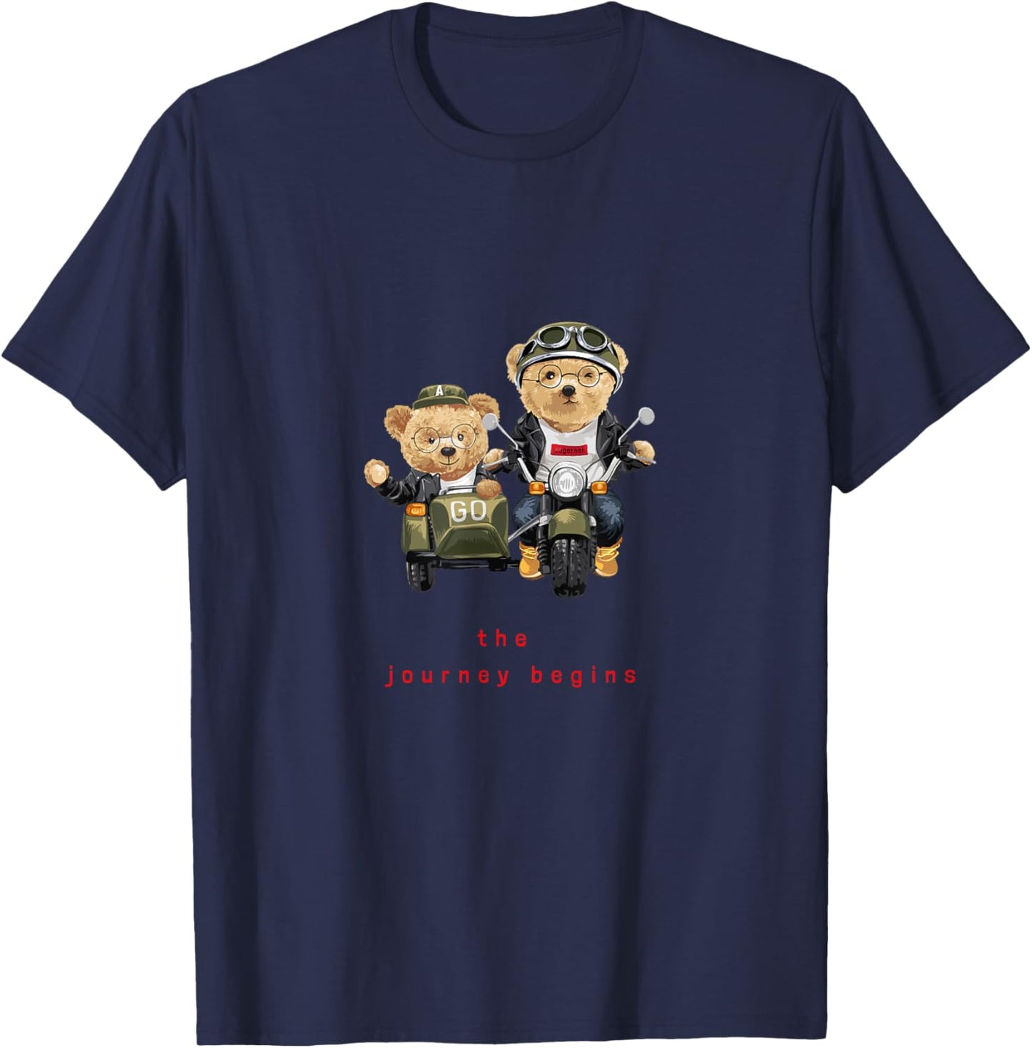 Men's Women's Kids Teddy Bear Graphic Cool Designs Funny Small T-Shirt - T-Shirt | Navy