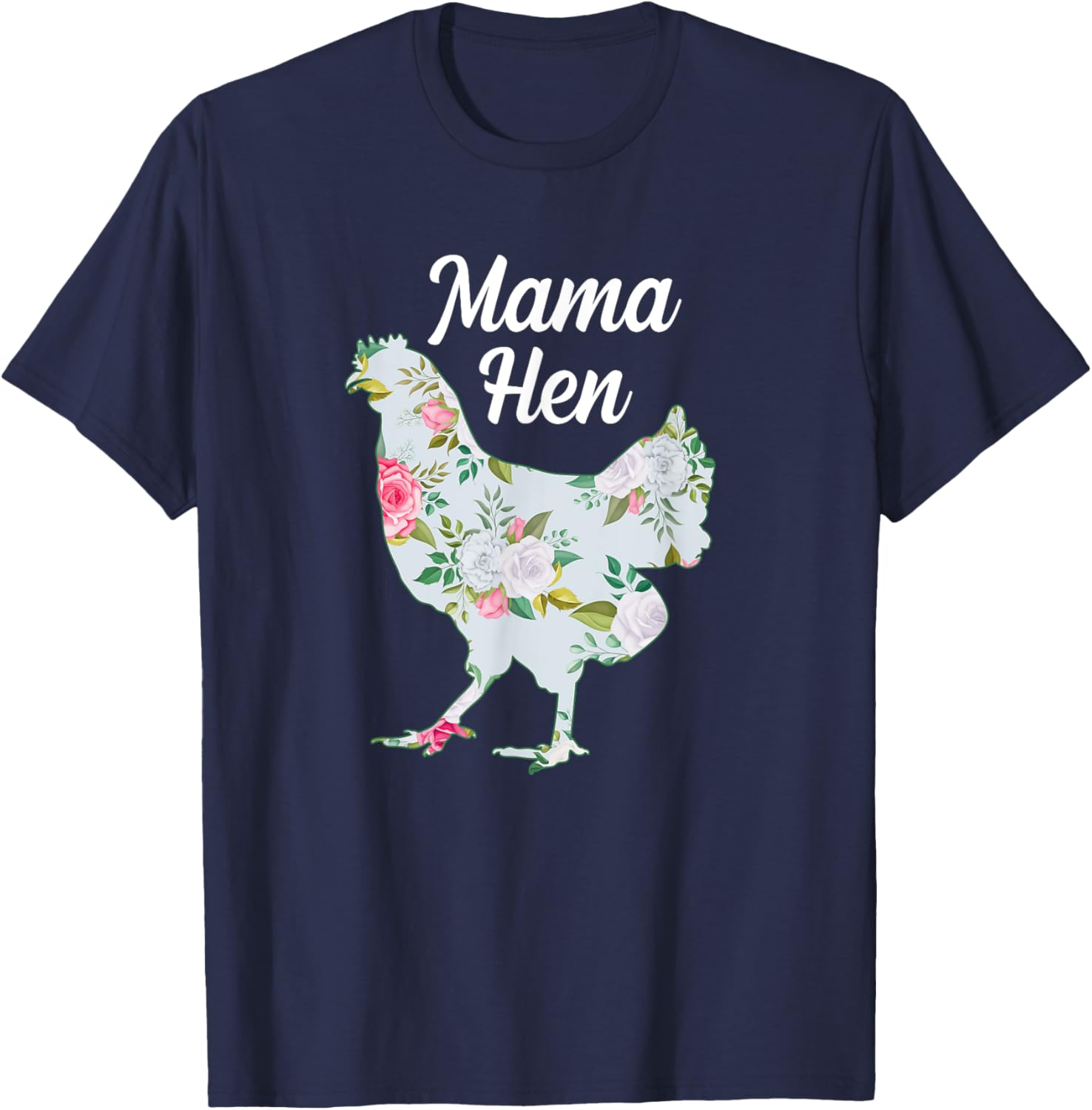 Mama Hen Funny Mother's Day Chicken Mom Farmer Farm T-Shirt - T-Shirt | Navy