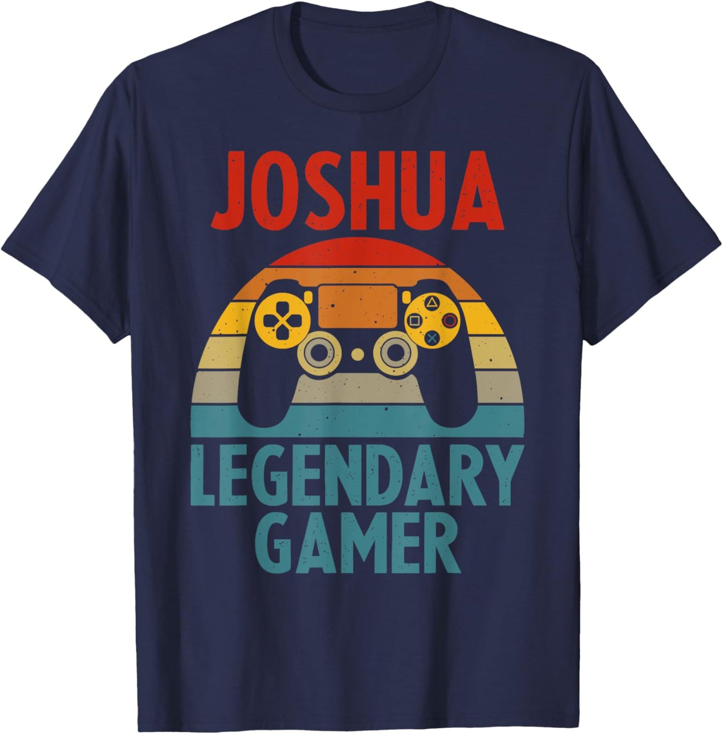 JOSHUA Gift Name Personalized Funny Gaming Geek Birthday T-Shirt - T-Shirt | Navy