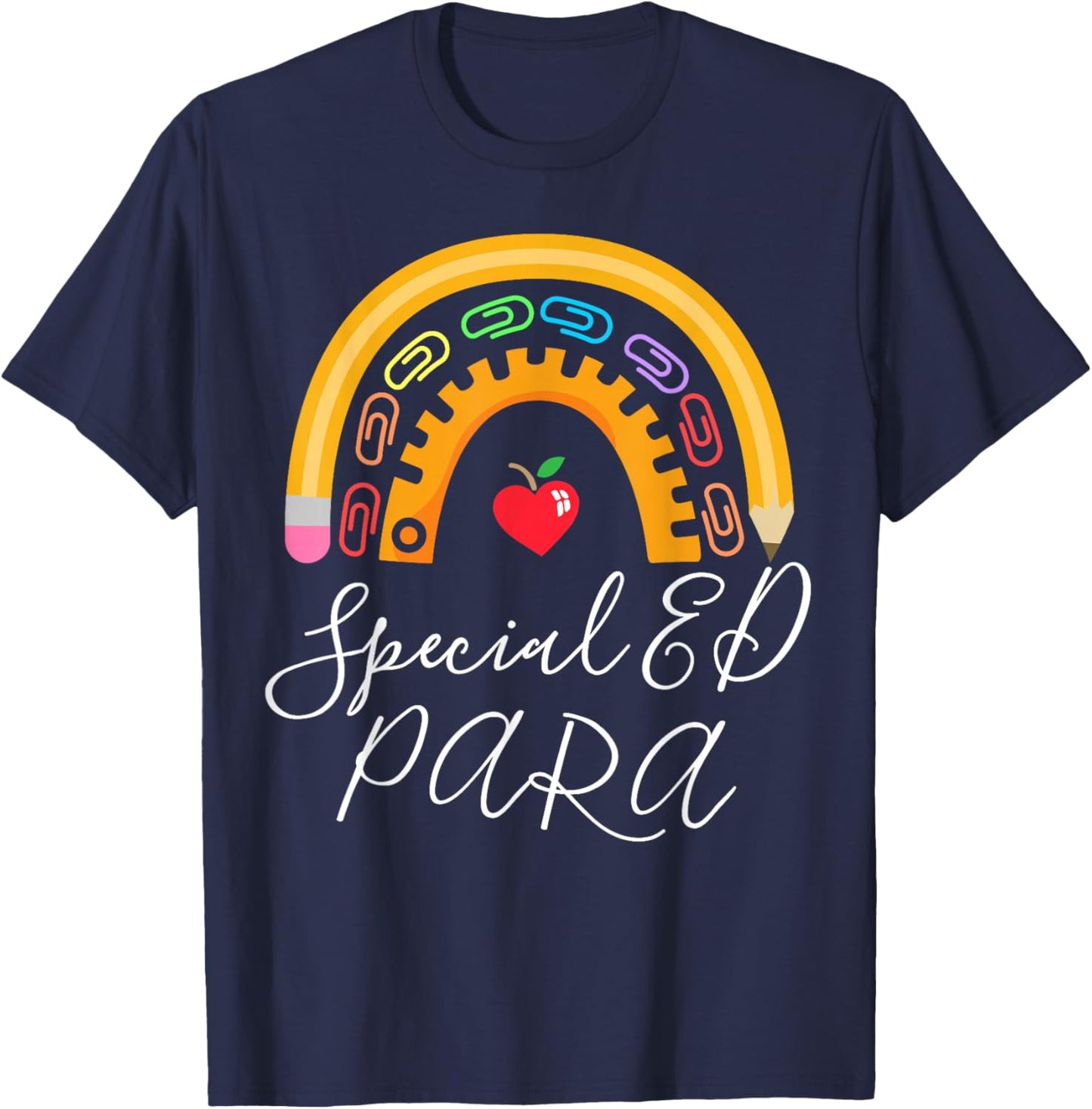 Matching Special Ed Para Special Ed Paraprofessional Crew T-Shirt - T-Shirt | Navy