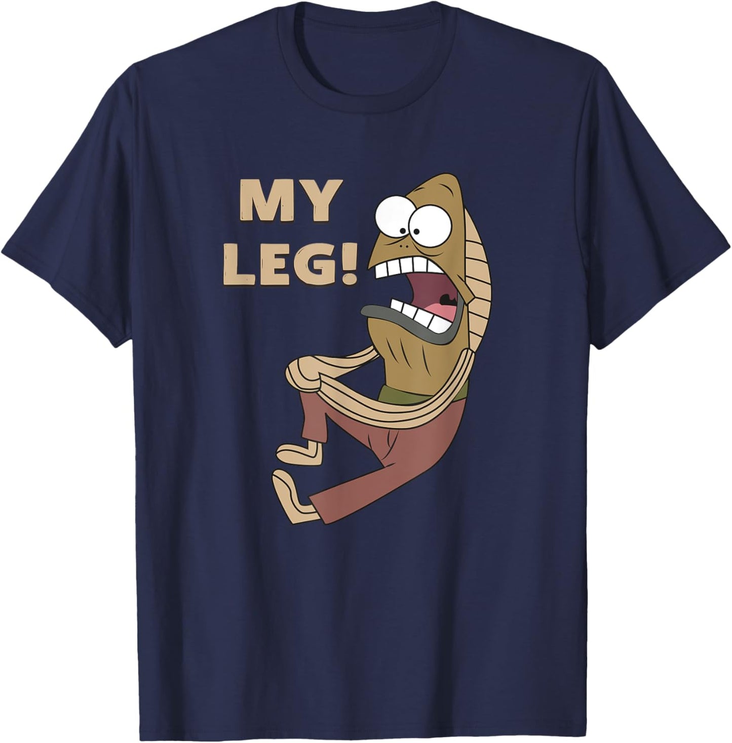 Mademark x SpongeBob SquarePants - Fred the Fish - My Leg! T-Shirt - T-Shirt | Navy