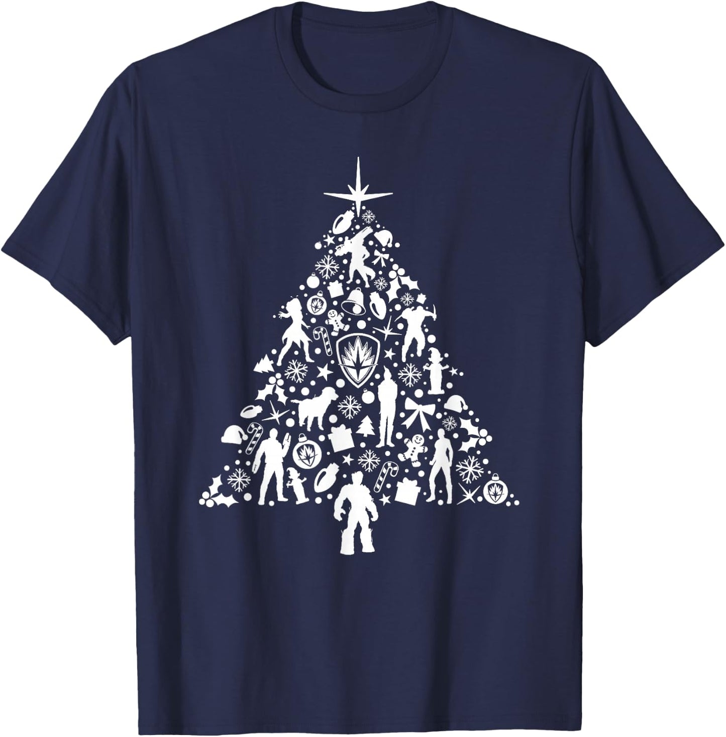 Marvel Guardians of The Galaxy Holiday Special Tree T-Shirt - T-Shirt | Navy